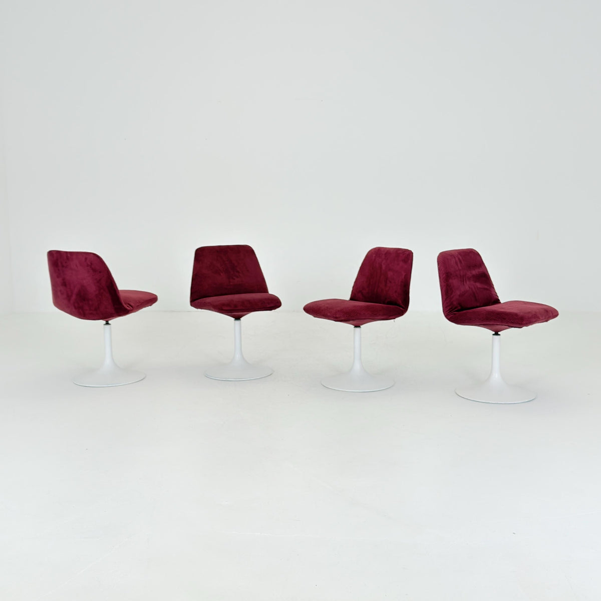 Set of 4 Vintage Vinga Tulip Dining Chairs, Space Age Design, Germany 1970s