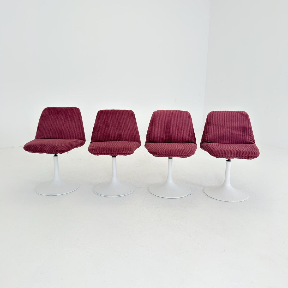 Set of 4 Vintage Vinga Tulip Dining Chairs, Space Age Design, Germany 1970s