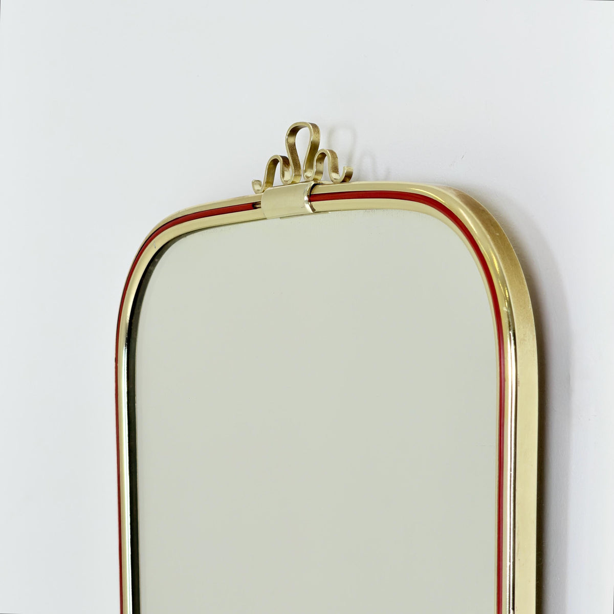 Rare Mid-Century Modern Crown Wall Mirror Nr. 340 by Lenzgold, Germany, 1960s
