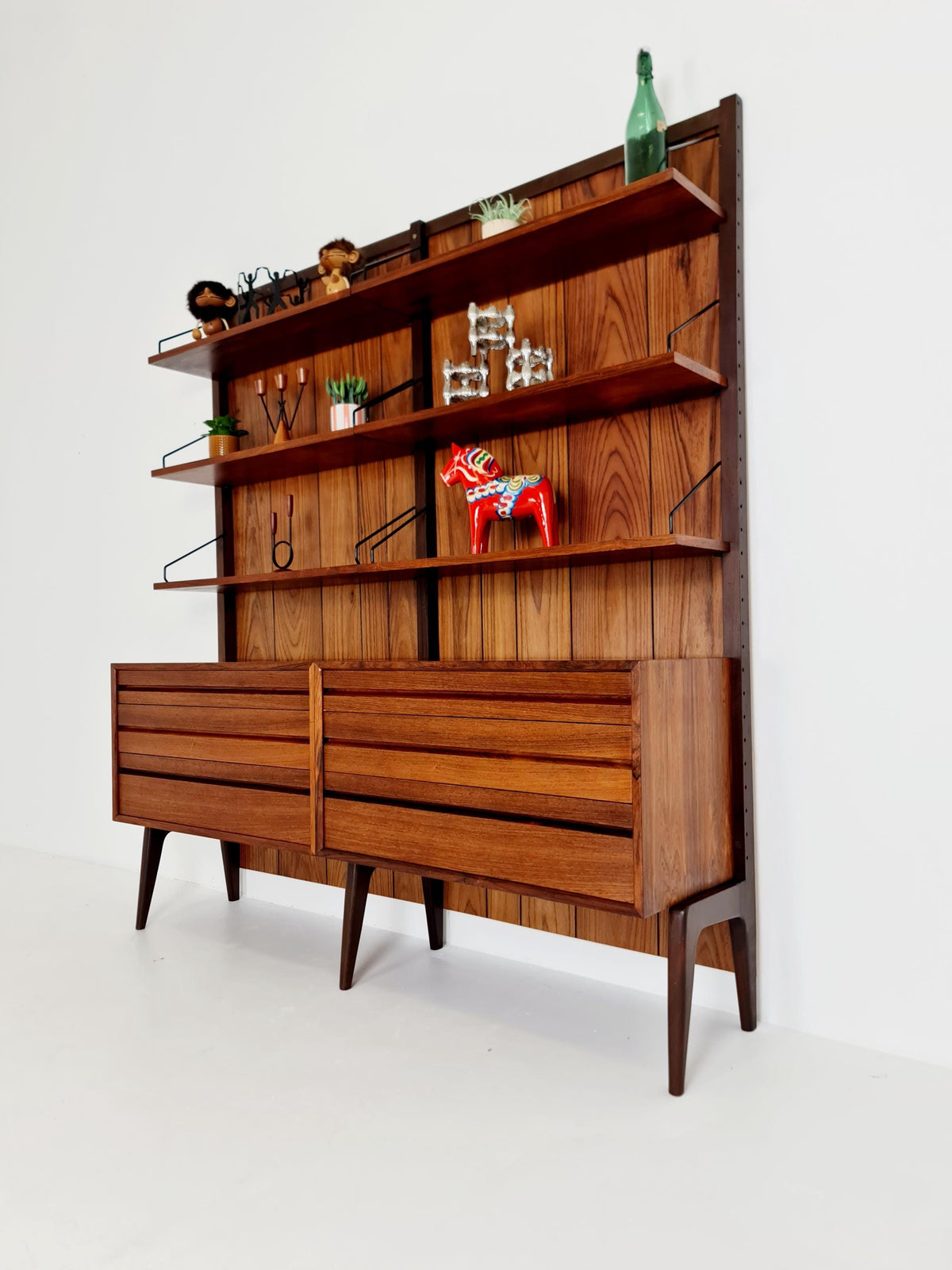 Ultra Rare Poul Cadovius Rosewood Wall Unit / Shelving System (1960s) – Mid-Century Modern Danish Masterpiece