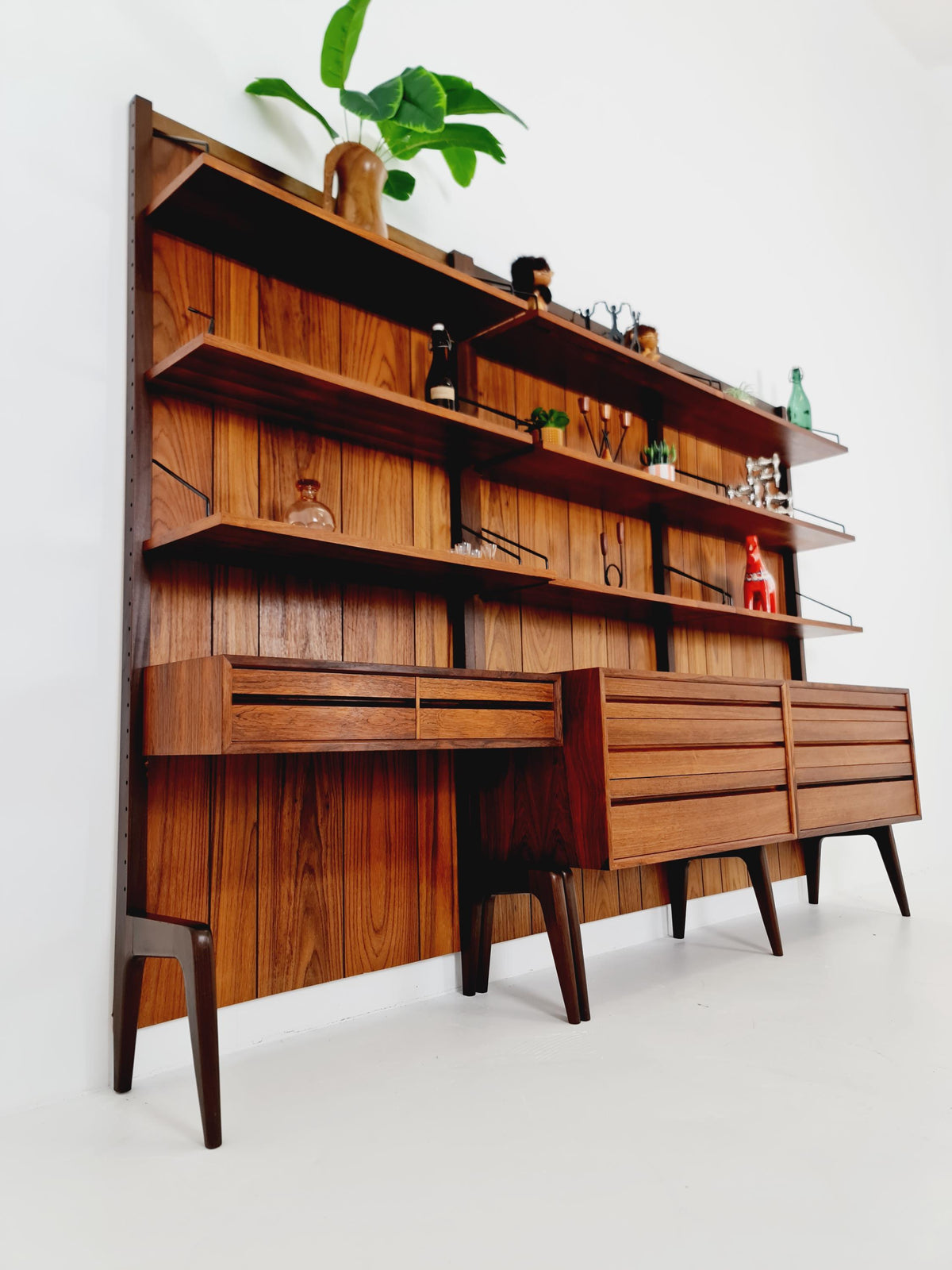 Ultra Rare Poul Cadovius Rosewood Wall Unit / Shelving System (1960s) – Mid-Century Modern Danish Masterpiece