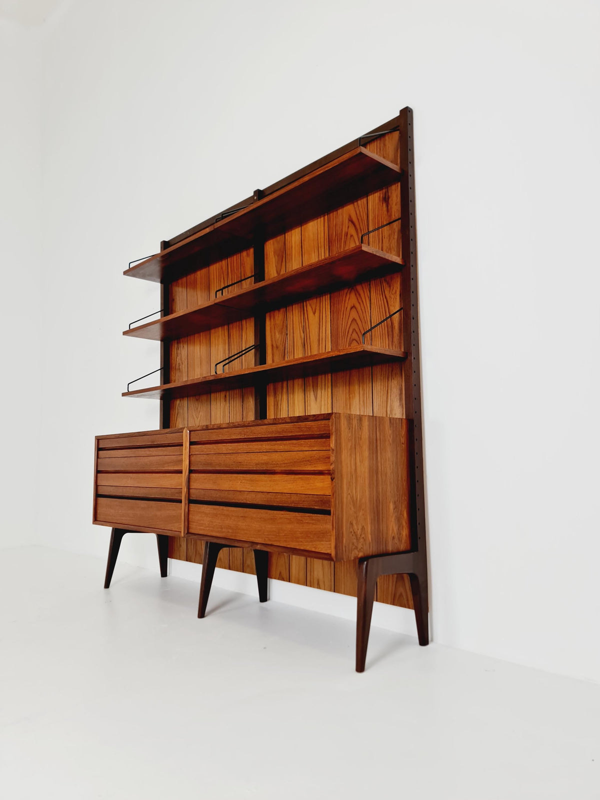 Ultra Rare Poul Cadovius Rosewood Wall Unit / Shelving System (1960s) – Mid-Century Modern Danish Masterpiece