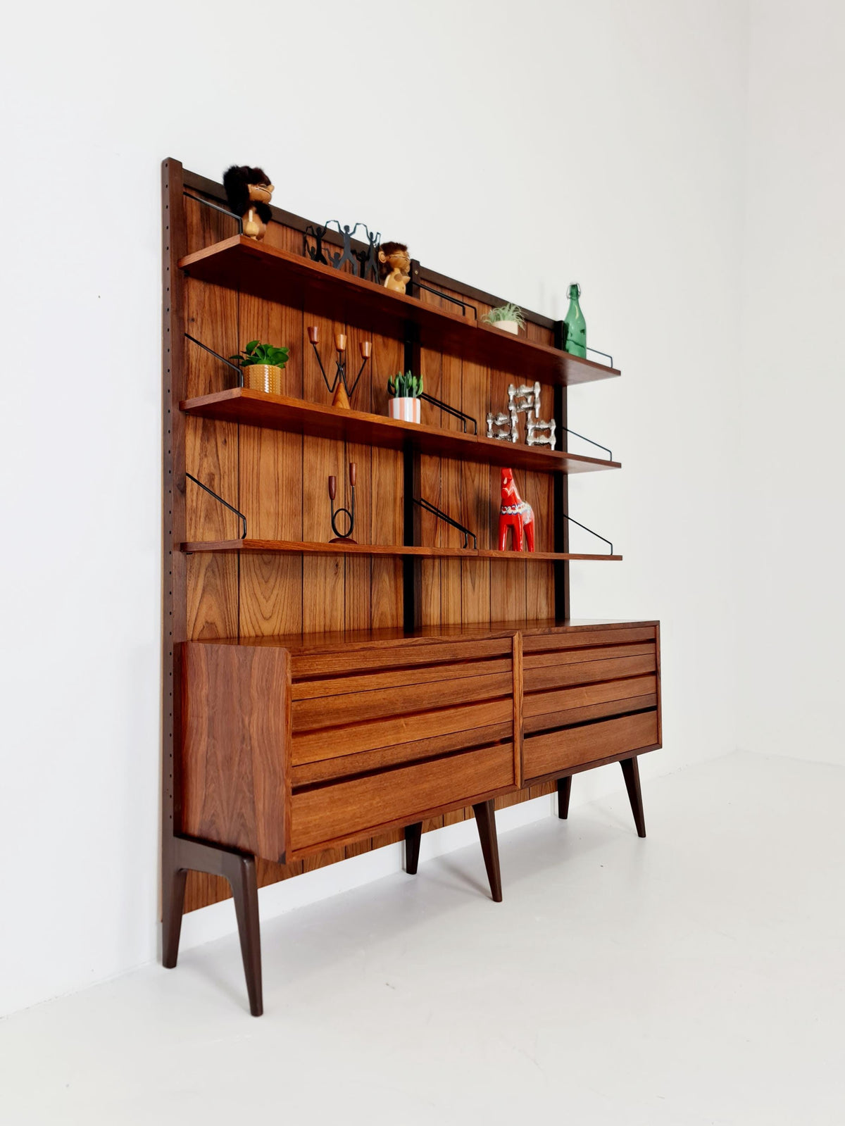 Ultra Rare Poul Cadovius Rosewood Wall Unit / Shelving System (1960s) – Mid-Century Modern Danish Masterpiece