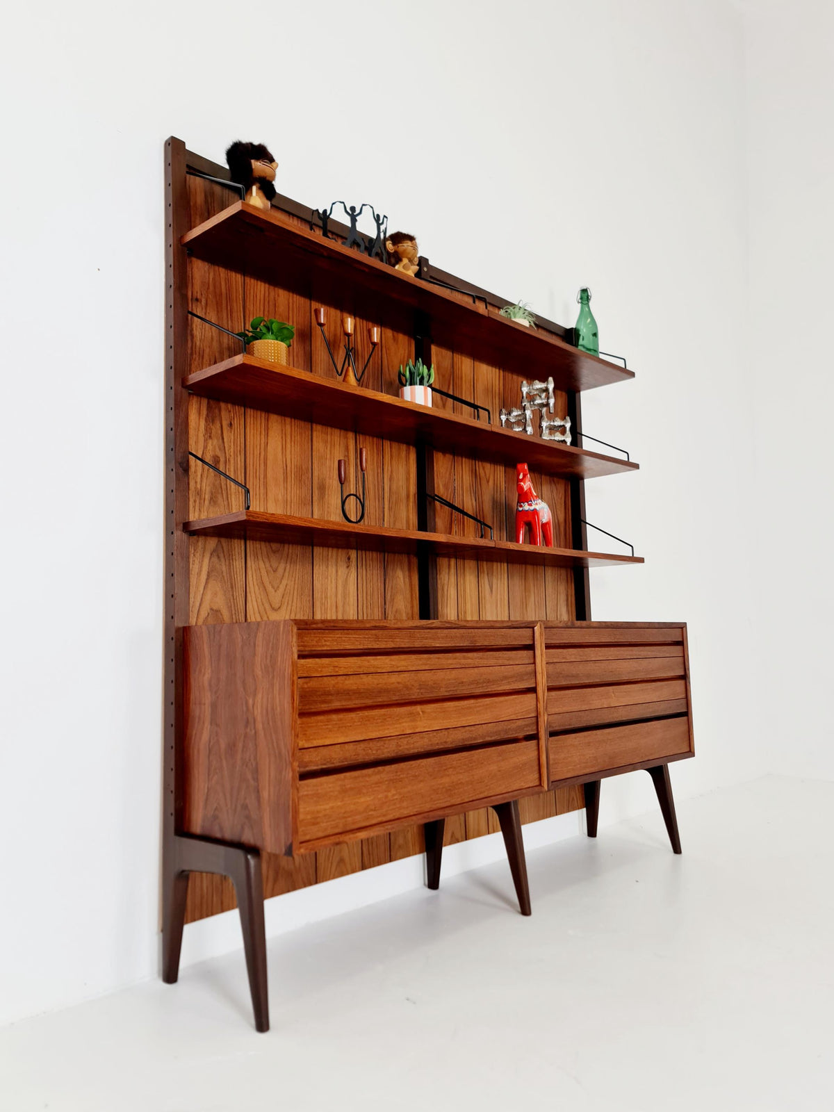 Ultra Rare Poul Cadovius Rosewood Wall Unit / Shelving System (1960s) – Mid-Century Modern Danish Masterpiece