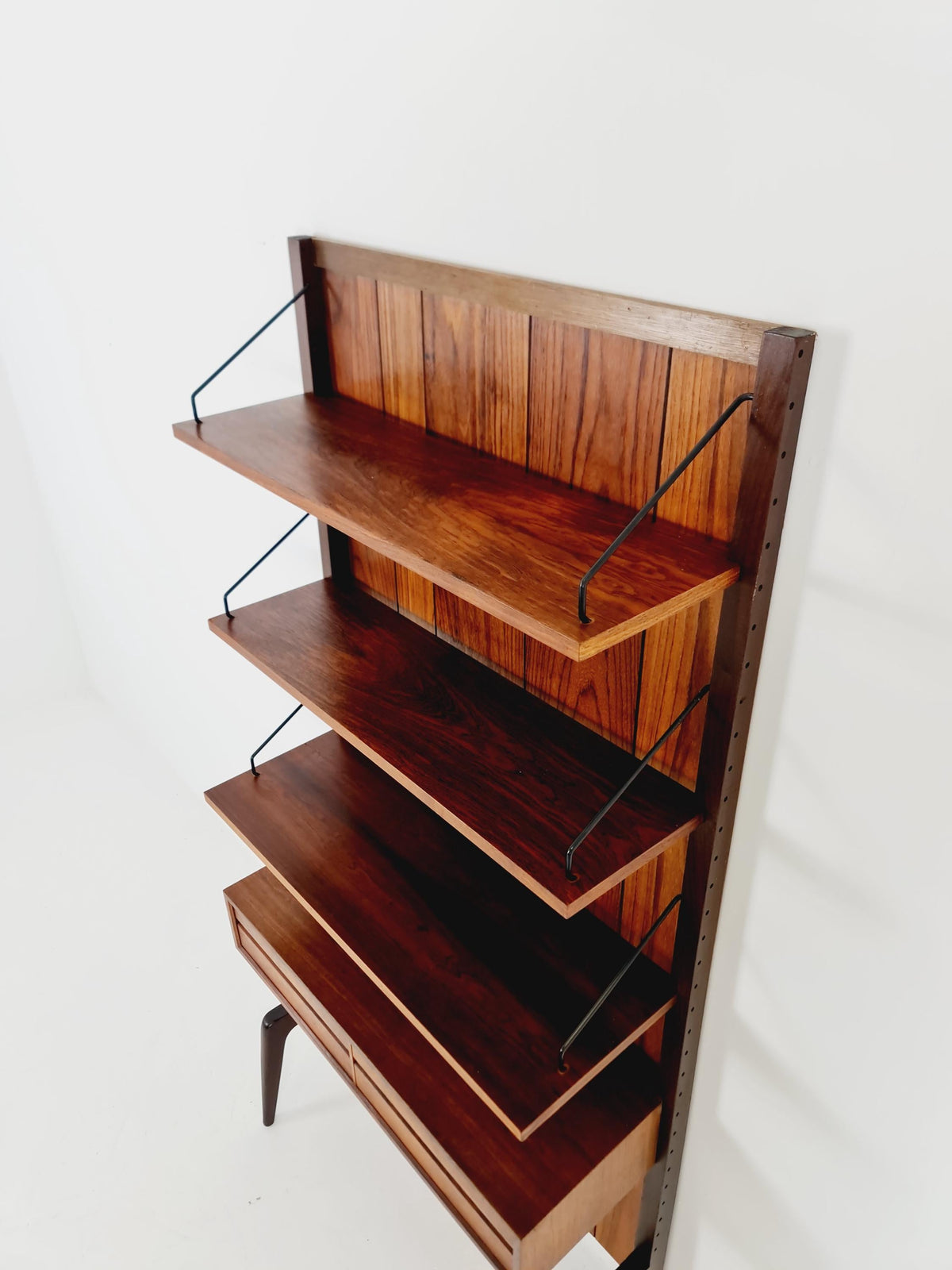 Ultra Rare Poul Cadovius Rosewood Wall Unit / Shelving System (1960s) – Mid-Century Modern Danish Masterpiece