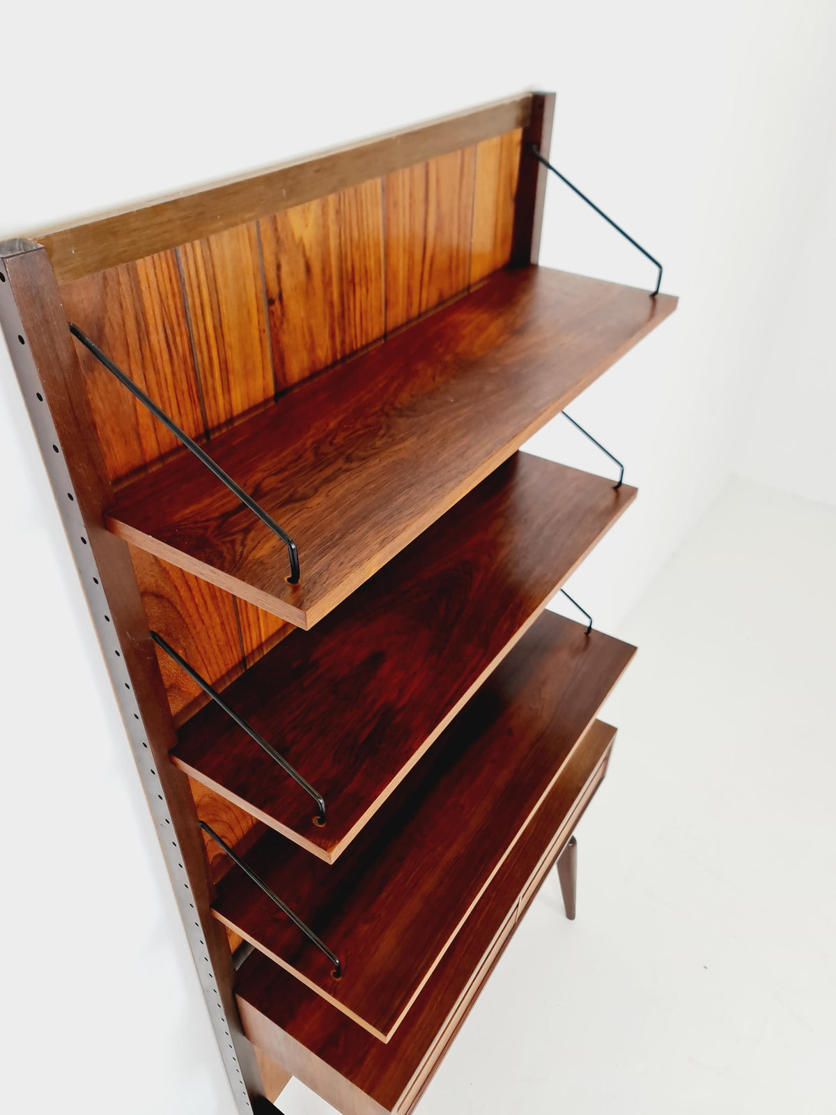 Ultra Rare Poul Cadovius Rosewood Wall Unit / Shelving System (1960s) – Mid-Century Modern Danish Masterpiece