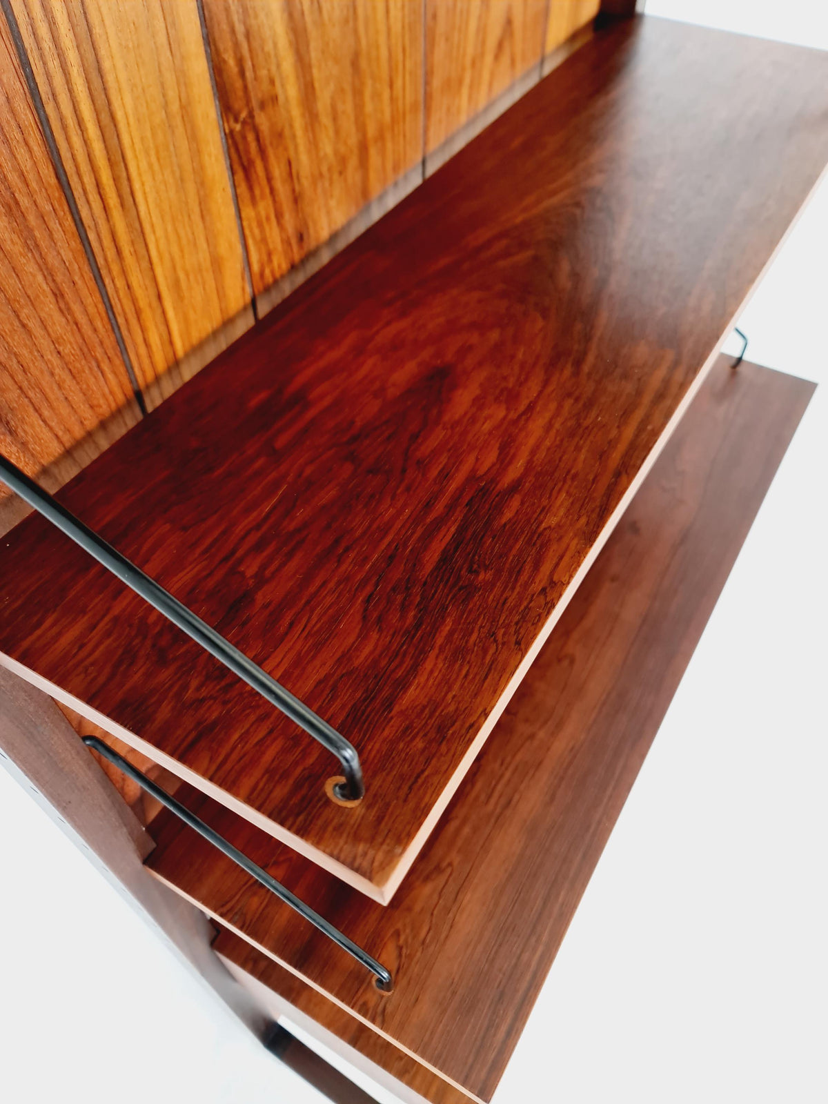 Ultra Rare Poul Cadovius Rosewood Wall Unit / Shelving System (1960s) – Mid-Century Modern Danish Masterpiece