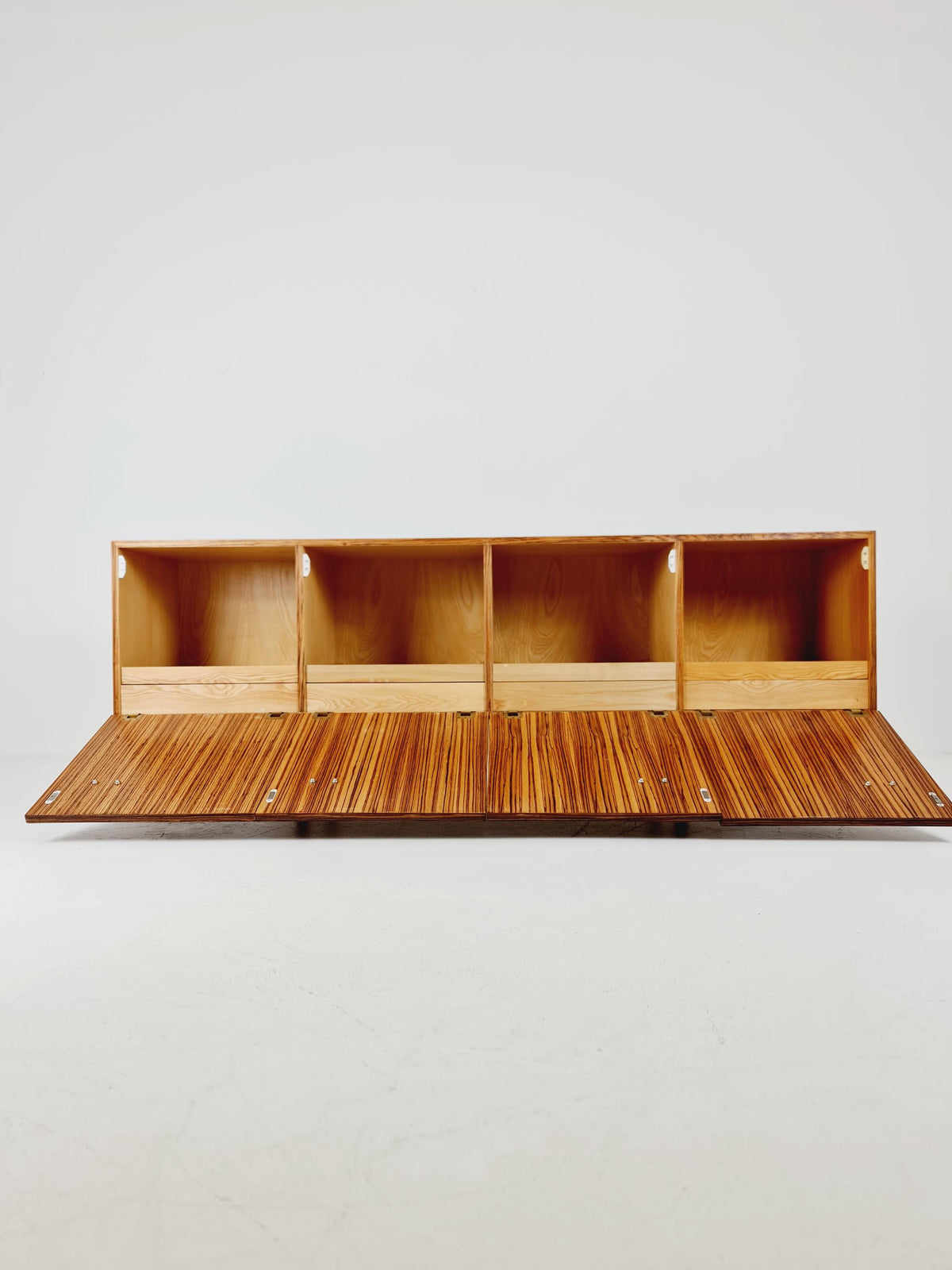 Rare Mid Century Rosewood Sideboard Room Divider | Freestanding Credenza Late 1960s | Danish Modern Long Credenza