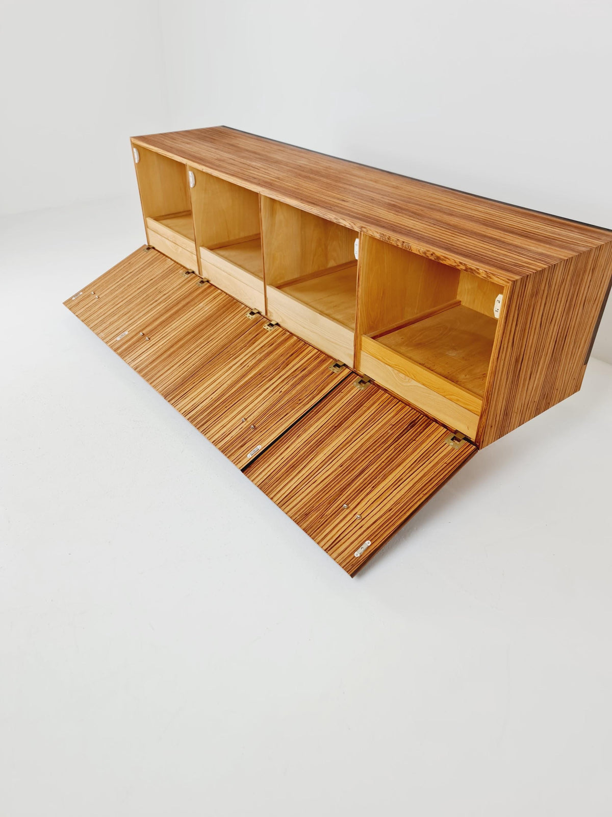 Rare Mid Century Rosewood Sideboard Room Divider | Freestanding Credenza Late 1960s | Danish Modern Long Credenza