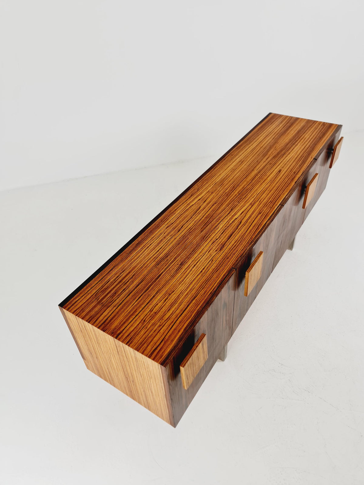 Rare Mid Century Rosewood Sideboard Room Divider | Freestanding Credenza Late 1960s | Danish Modern Long Credenza