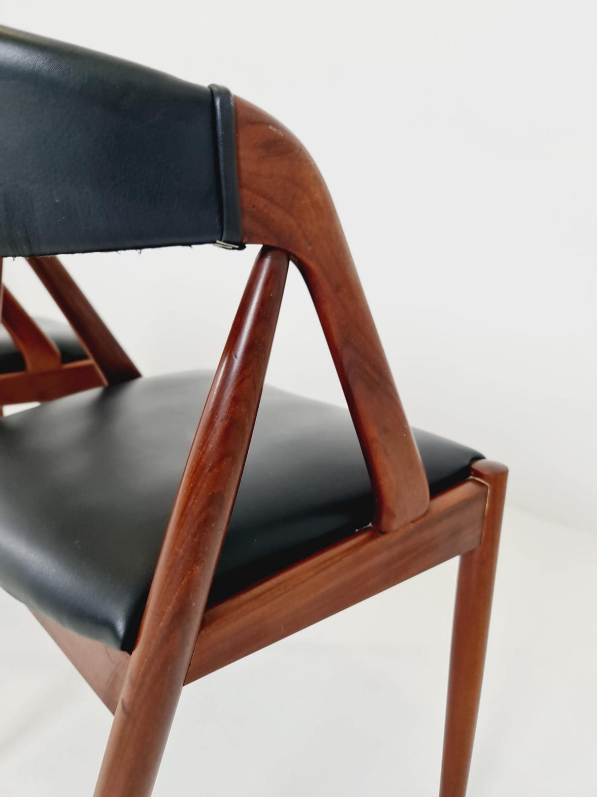 Vintage Danish solid teak dining chairs By Kai Kristiansen for Schou Andersen , 1960s, Set of 4