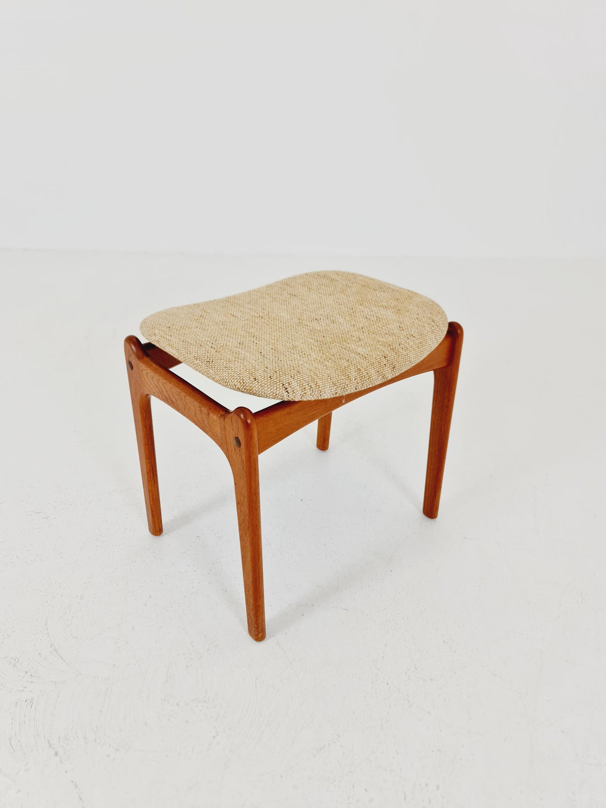 Vintage Danish teak stool ottoman by Erik buch for O.D Möbler , 1960s