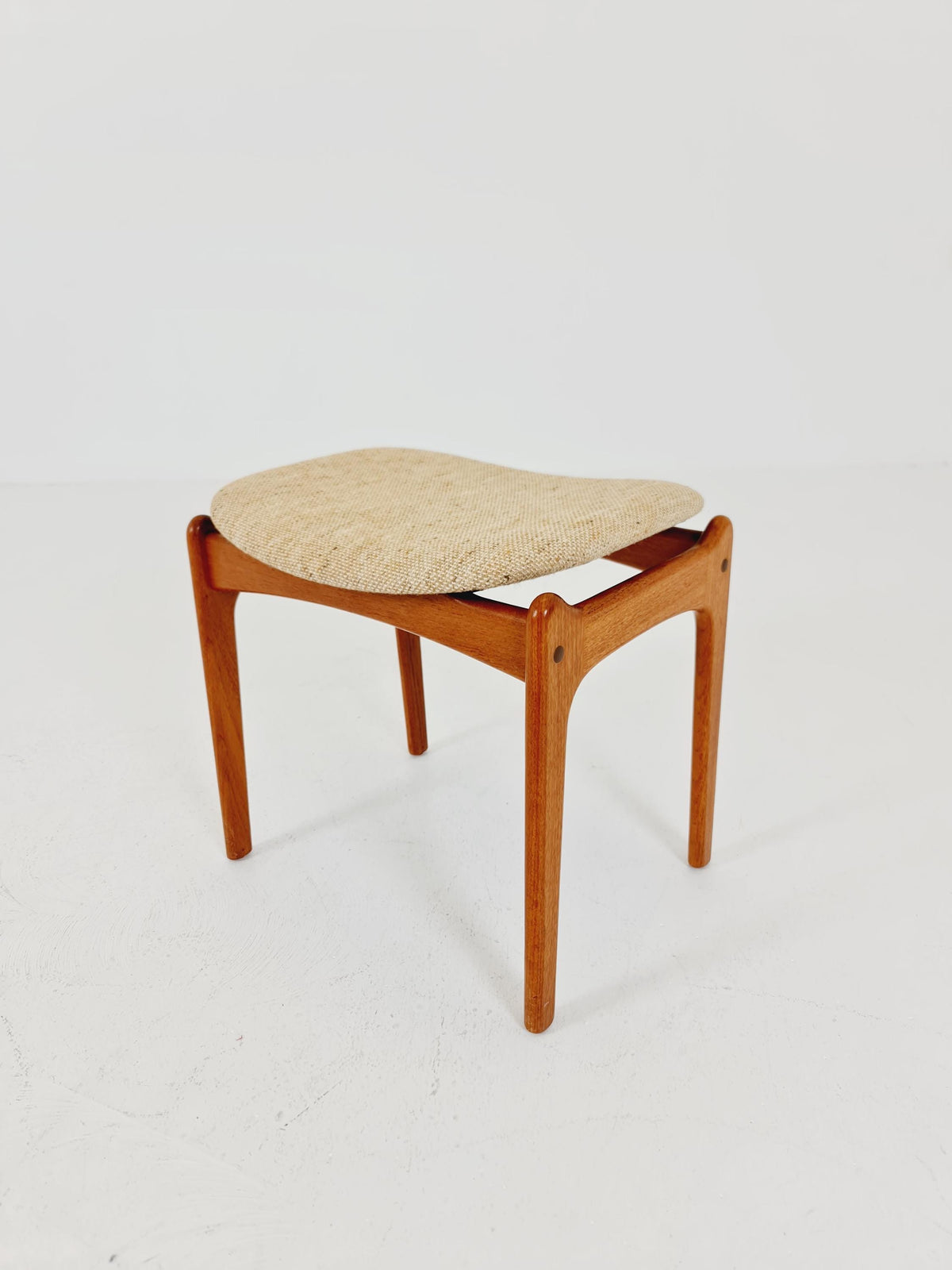 Vintage Danish teak stool ottoman by Erik buch for O.D Möbler , 1960s