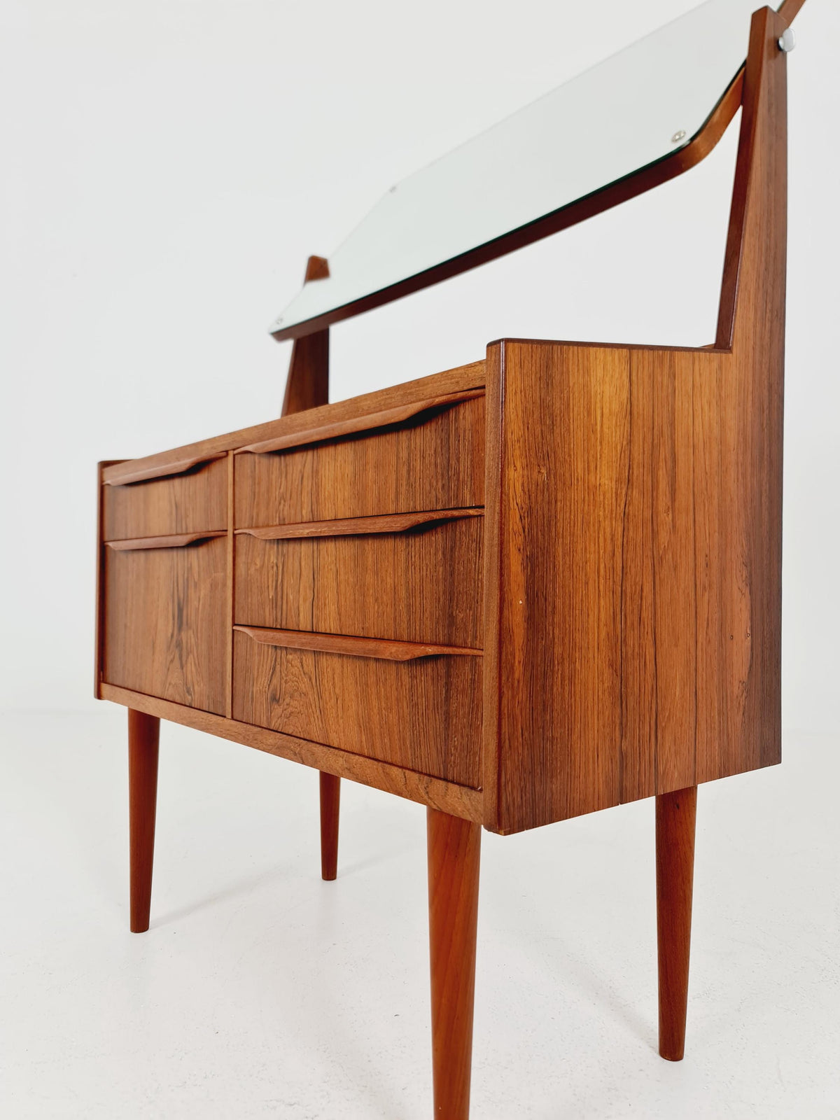 Mid Century Modern Danish Rosewood vanity table/ make up by Cs Odense Furniture, 1960s