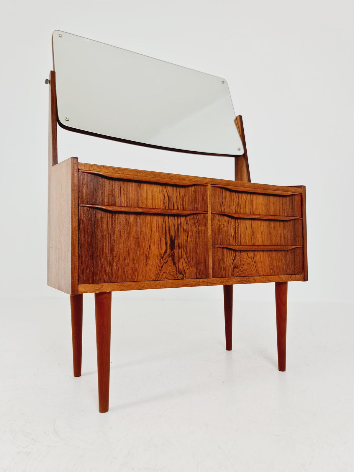 Mid Century Modern Danish Rosewood vanity table/ make up by Cs Odense Furniture, 1960s