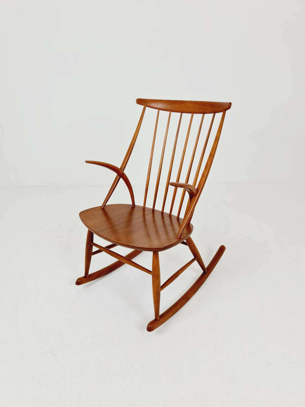 Mid century Scandinavian Rocking Chair by Illum Wikkelso For N.Eilersen , 1960s