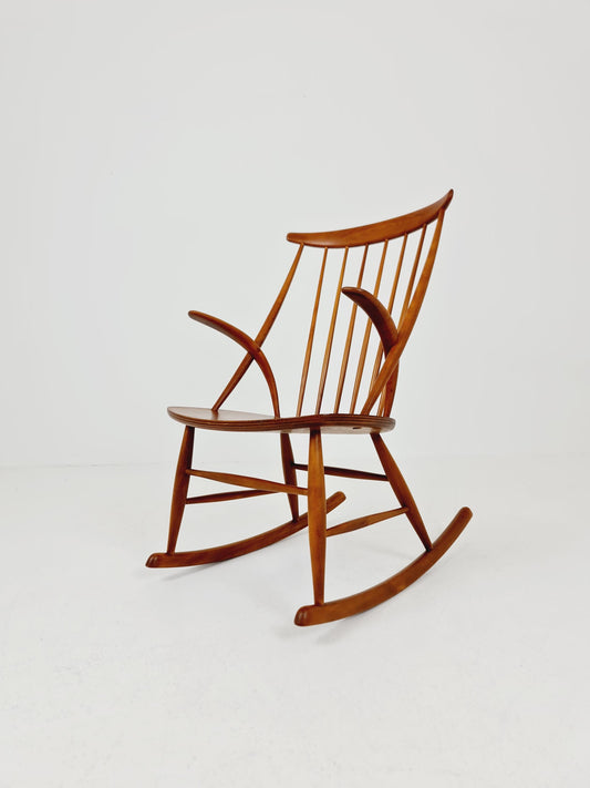 Mid century Scandinavian Rocking Chair by Illum Wikkelso For N.Eilersen , 1960s