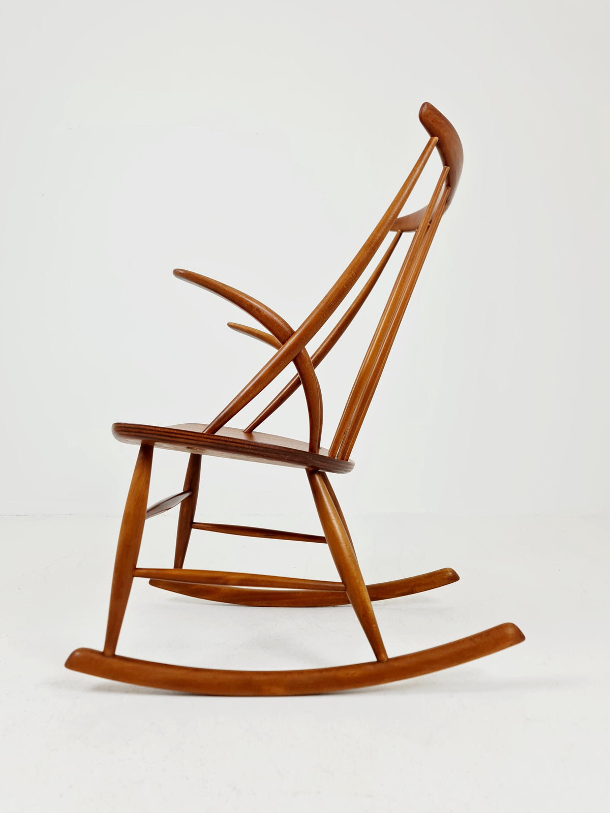 Mid century Scandinavian Rocking Chair by Illum Wikkelso For N.Eilersen , 1960s