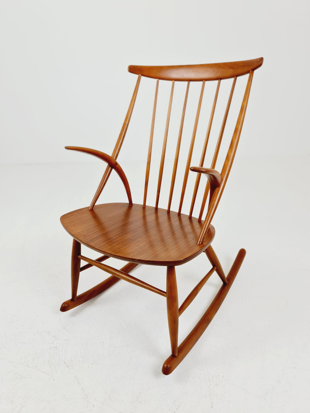 Mid century Scandinavian Rocking Chair by Illum Wikkelso For N.Eilersen , 1960s
