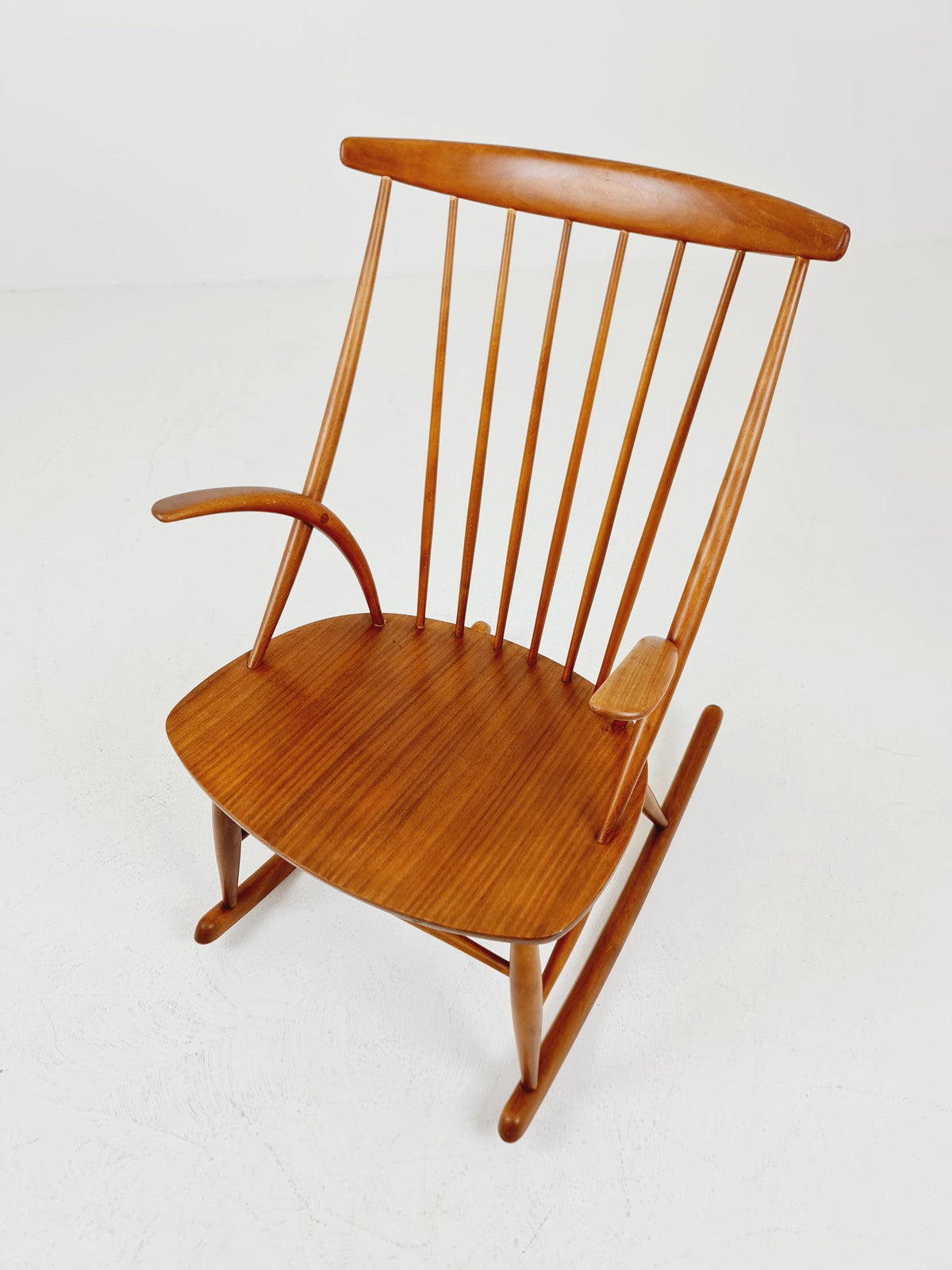 Mid century Scandinavian Rocking Chair by Illum Wikkelso For N.Eilersen , 1960s