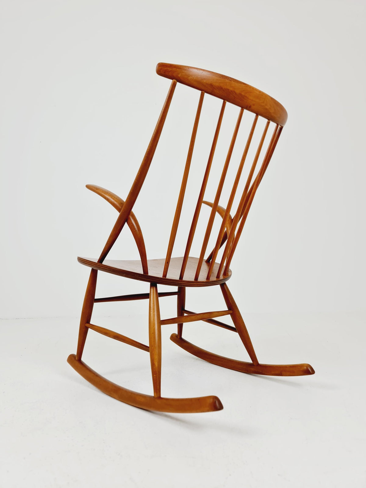 Mid century Scandinavian Rocking Chair by Illum Wikkelso For N.Eilersen , 1960s