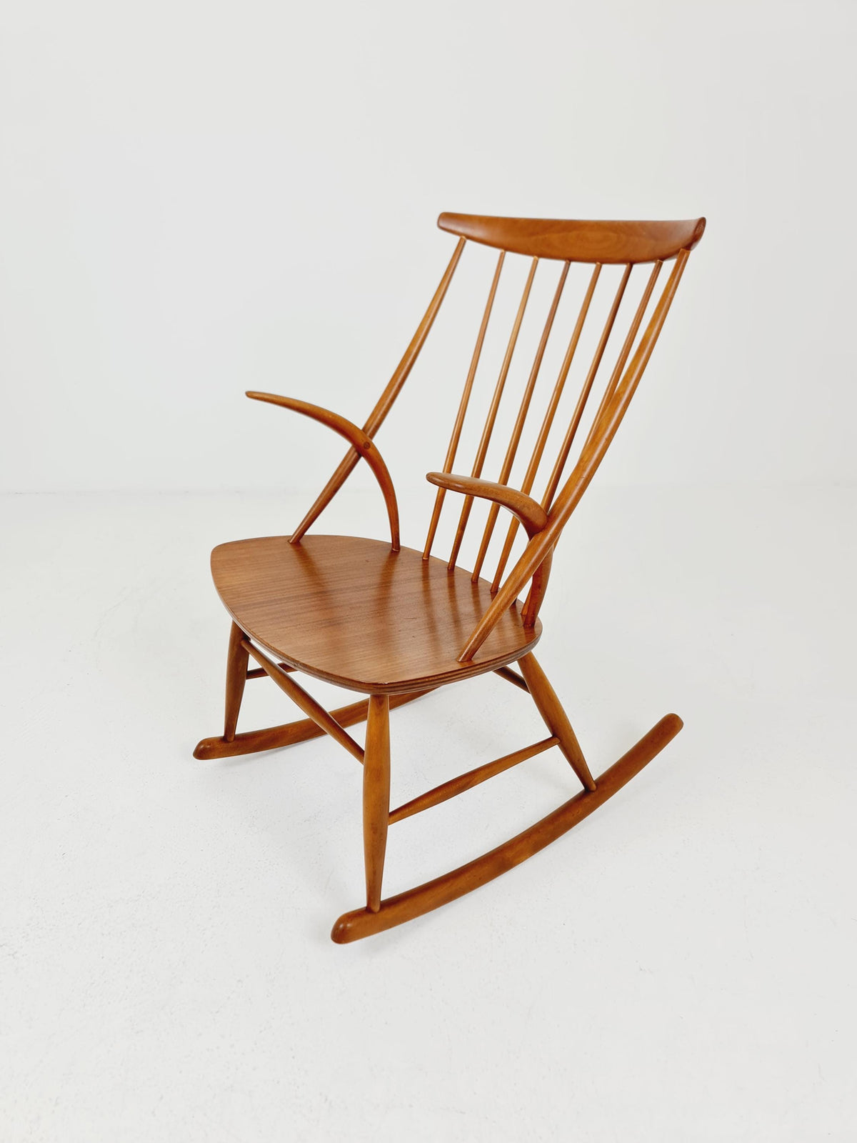 Mid century Scandinavian Rocking Chair by Illum Wikkelso For N.Eilersen , 1960s