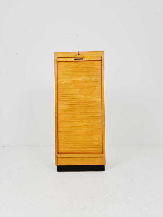Bauhaus German roll document cabinet in Ash Wood by MW Büro Möbel , 1930s