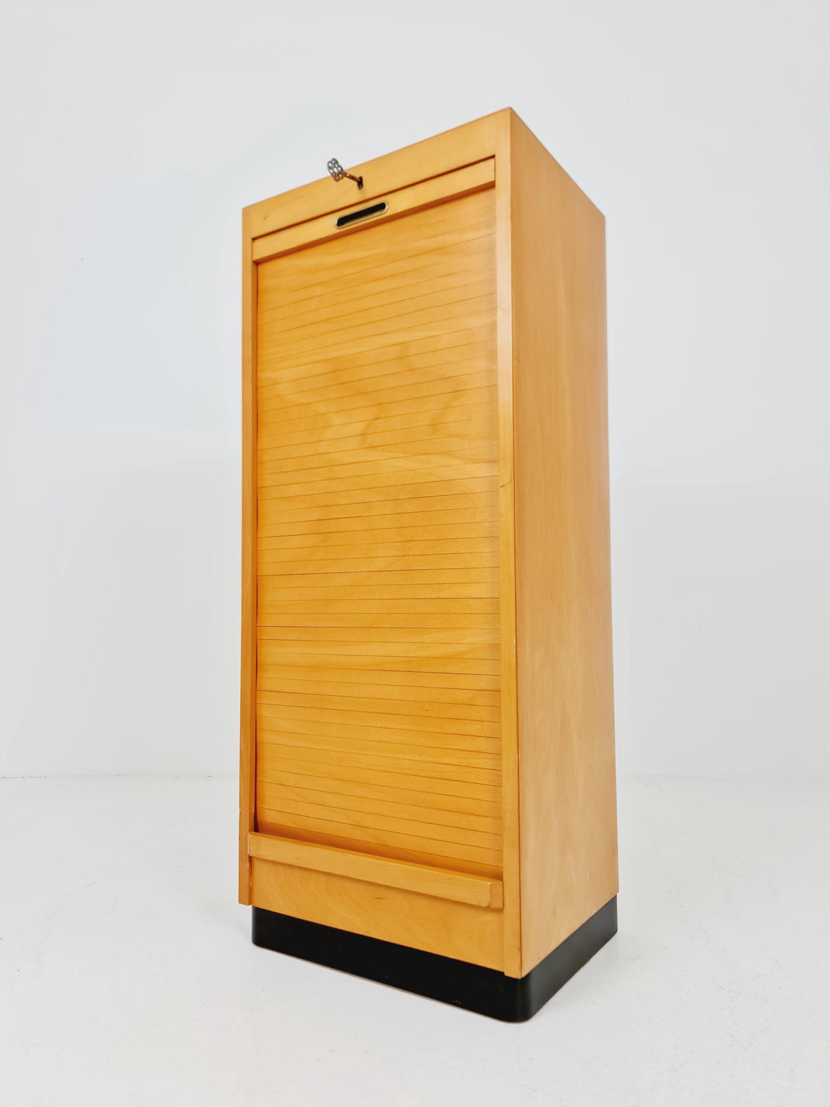 Bauhaus German roll document cabinet in Ash Wood by MW Büro Möbel , 1930s