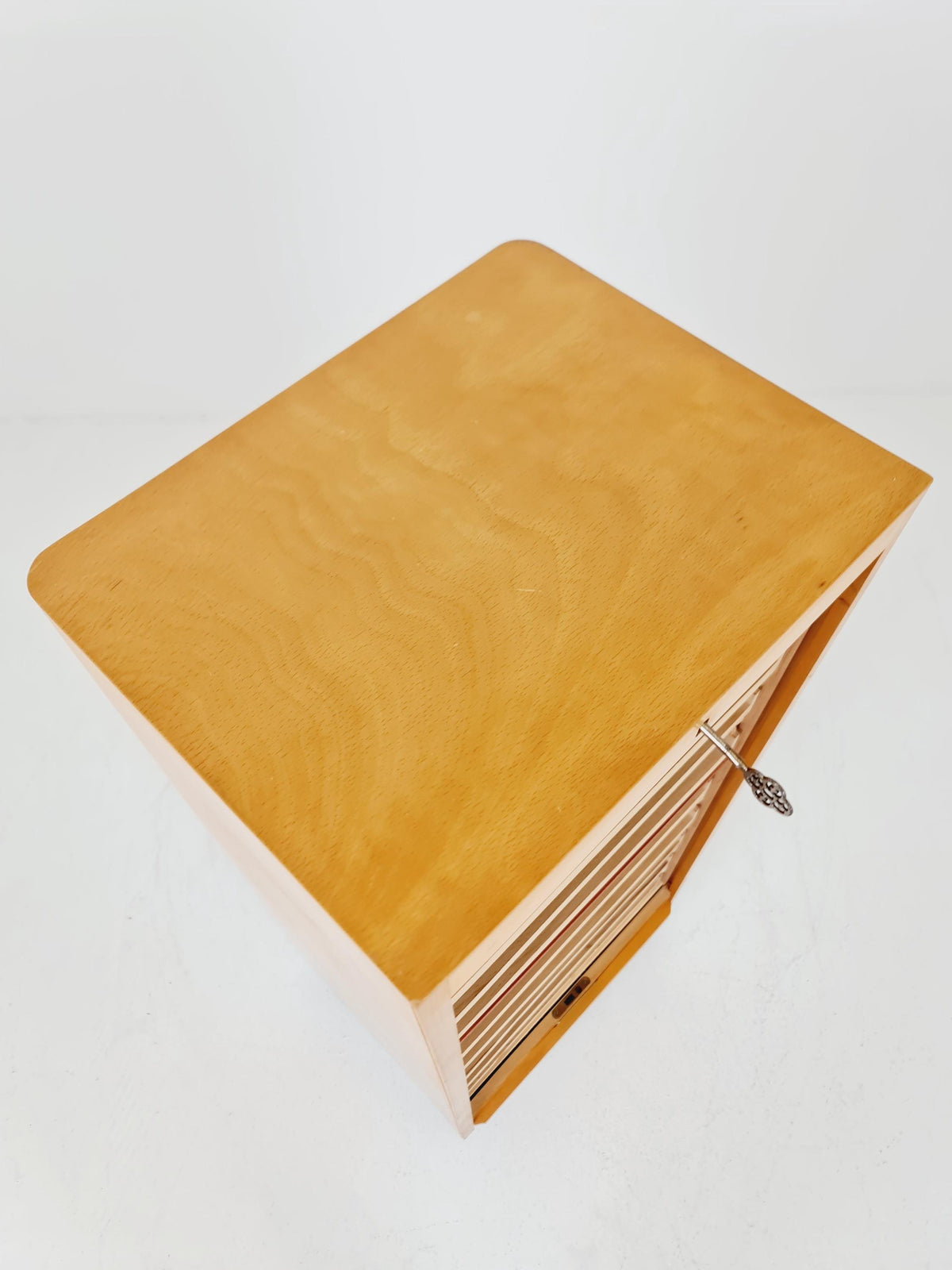 Bauhaus German roll document cabinet in Ash Wood by MW Büro Möbel , 1930s
