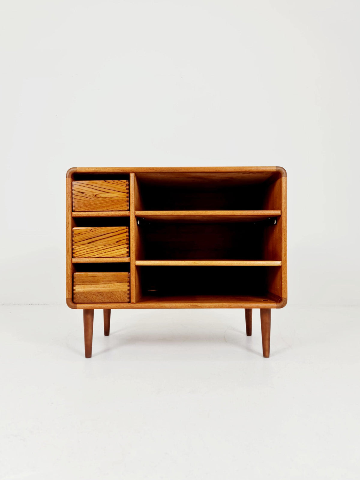 Mid century Solid Danish teak hallway cabinet, Record cabinet By Dyrlund 1960s