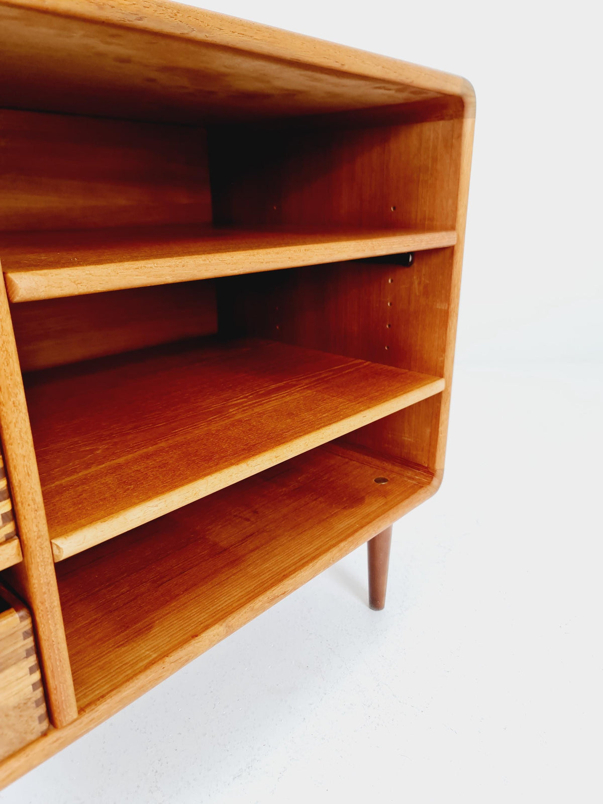 Mid century Solid Danish teak hallway cabinet, Record cabinet By Dyrlund 1960s