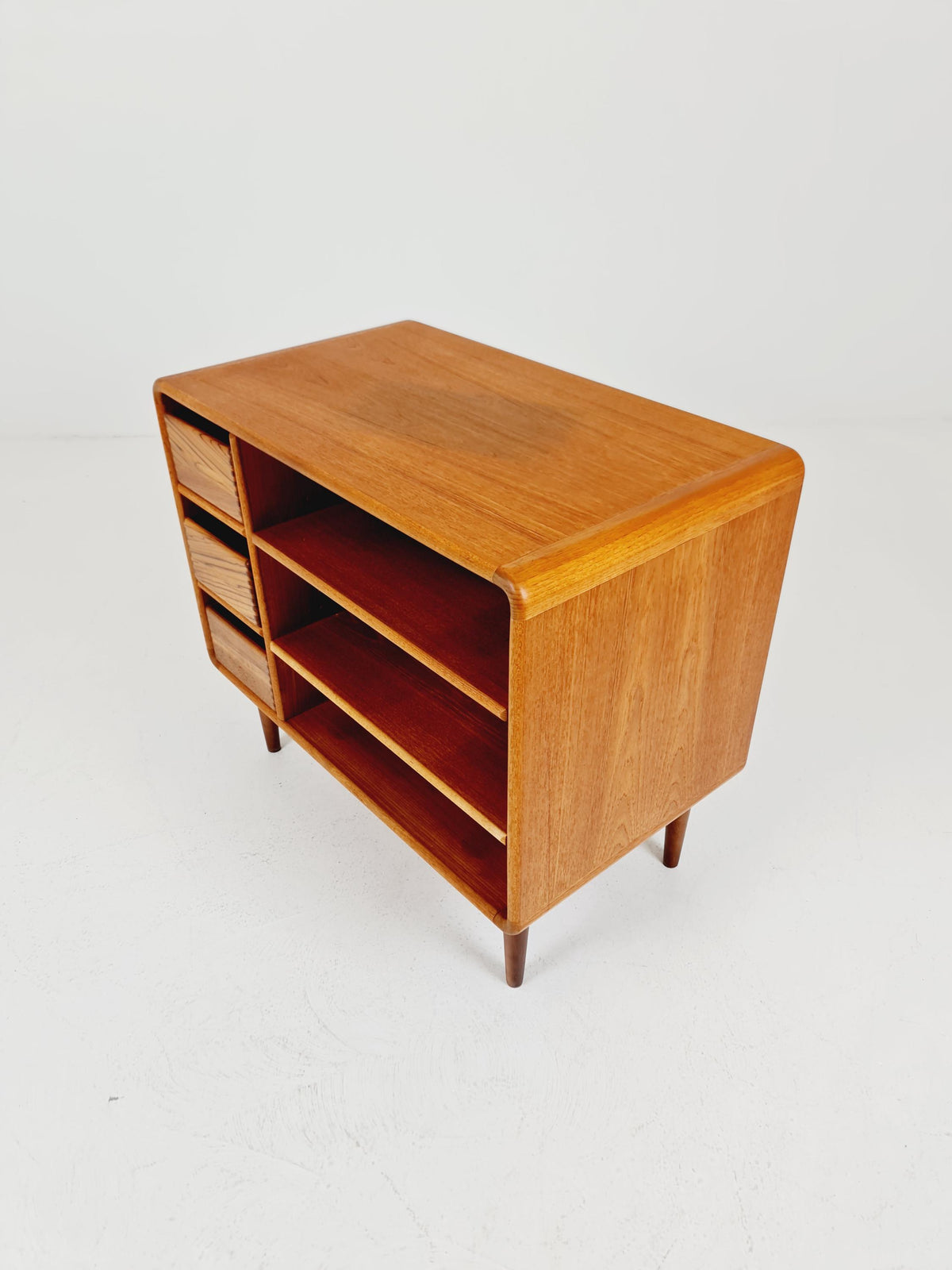 Mid century Solid Danish teak hallway cabinet, Record cabinet By Dyrlund 1960s