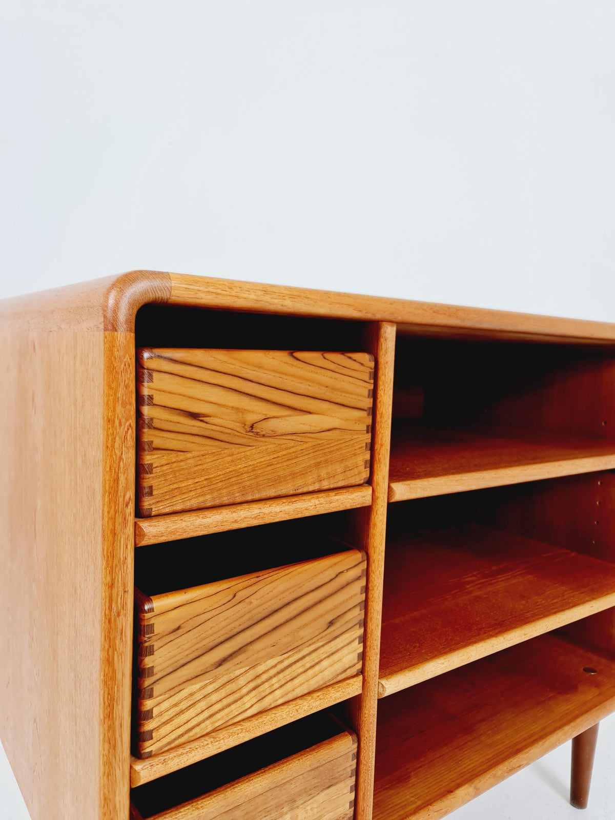 Mid century Solid Danish teak hallway cabinet, Record cabinet By Dyrlund 1960s