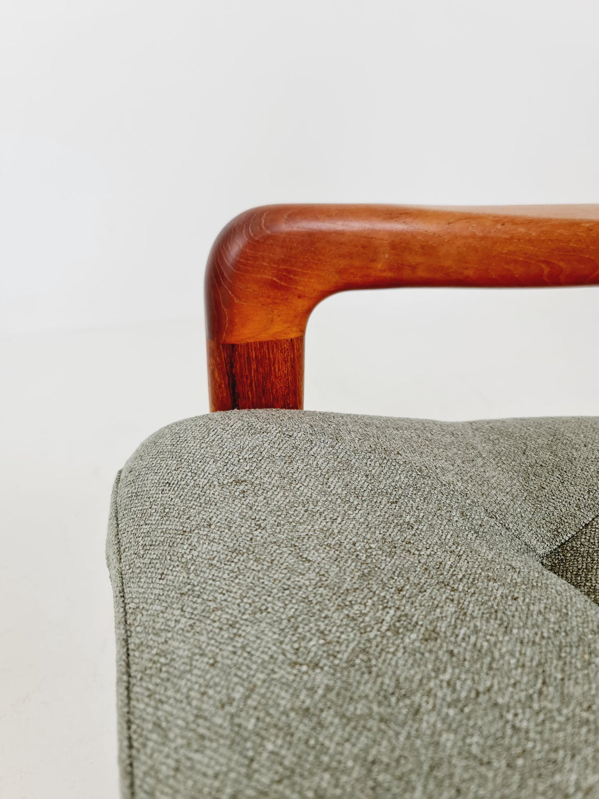 Mid century teak easy lounge chairs With Ottoman by EMC Möbelfabrik , 1970s