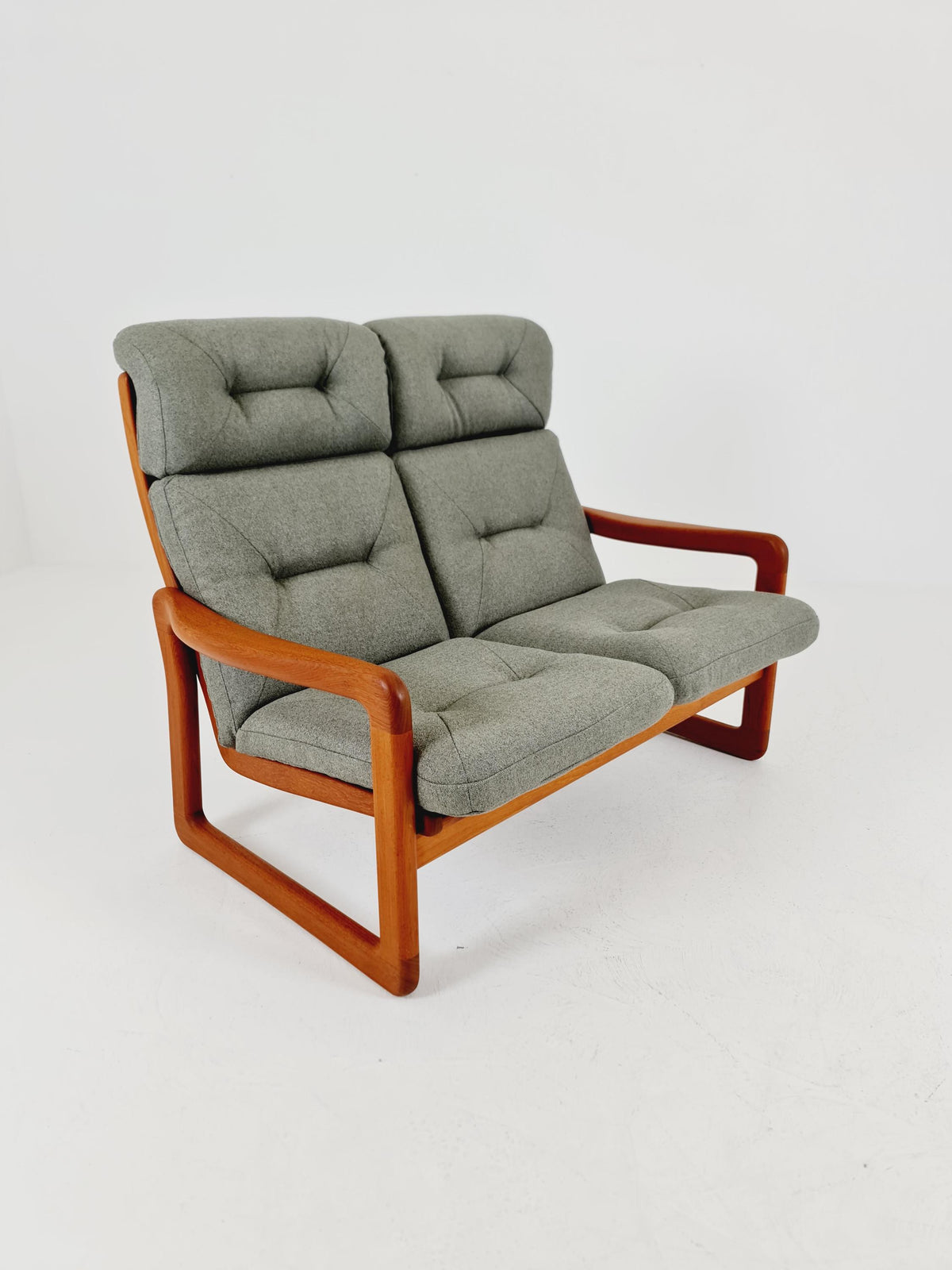 Mid century teak 2-Seater Sofa by EMC Möbelfabrik , 1970s
