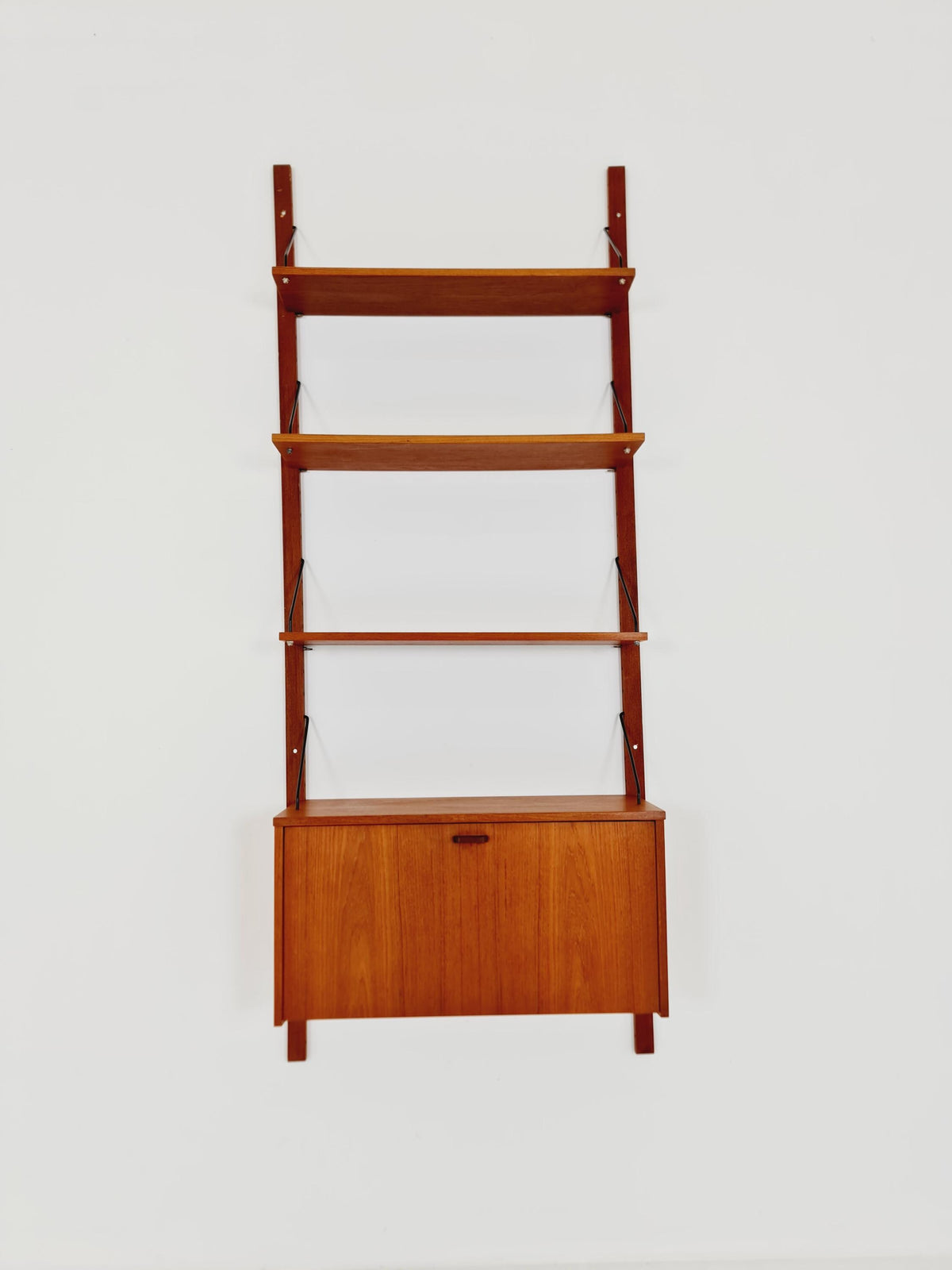 Mid century Danish Teak Wall Unit with Bar Cabinet , Denmark, 1960s