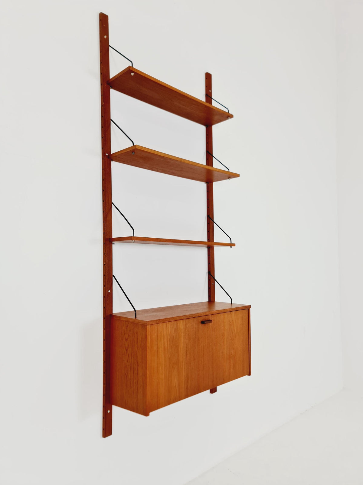 Mid century Danish Teak Wall Unit with Bar Cabinet , Denmark, 1960s