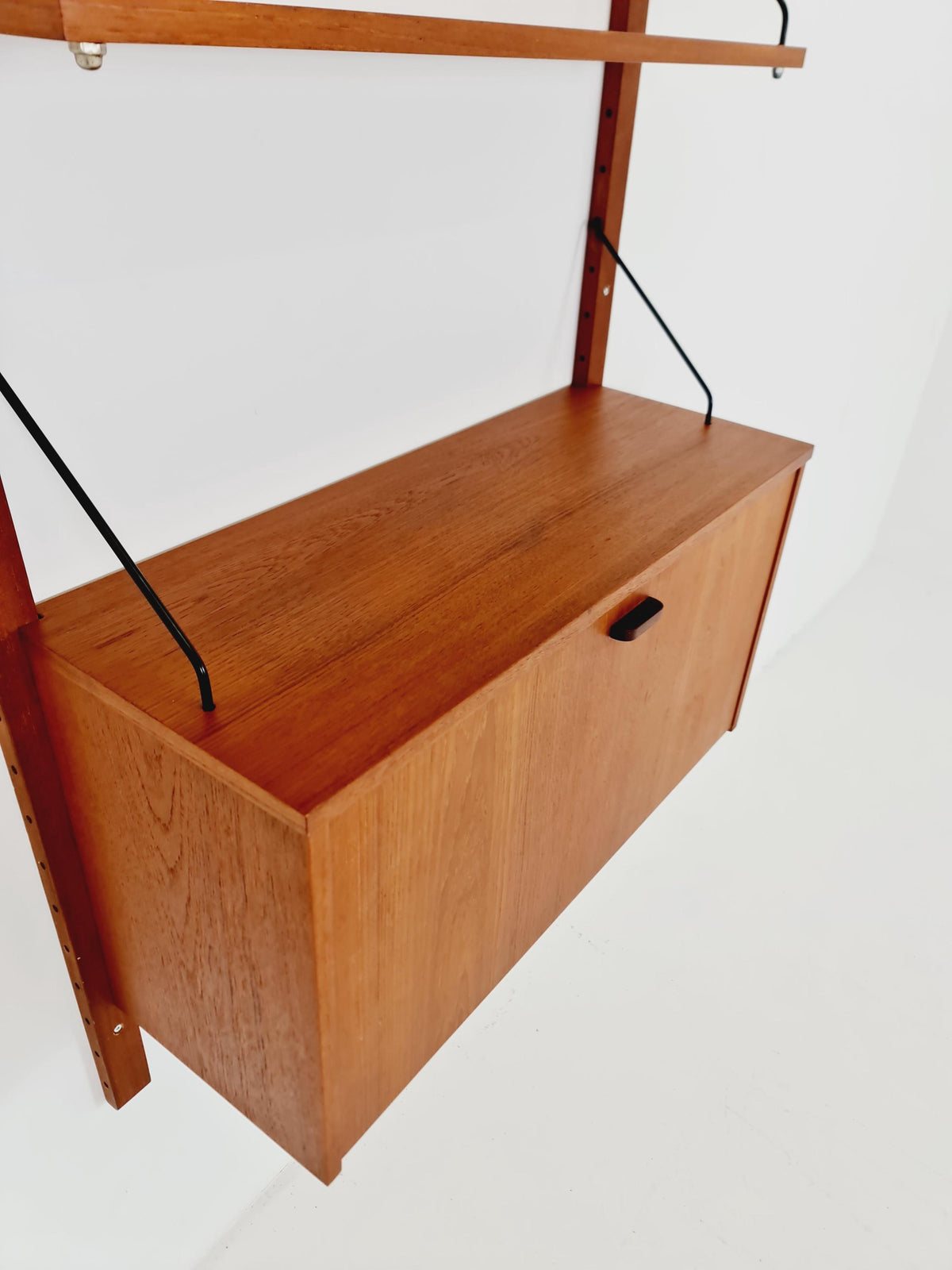 Mid century Danish Teak Wall Unit with Bar Cabinet , Denmark, 1960s