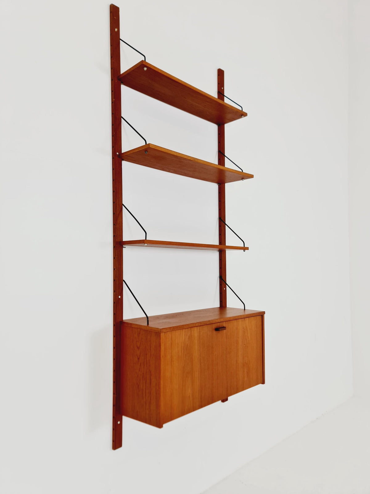 Mid century Danish Teak Wall Unit with Bar Cabinet , Denmark, 1960s