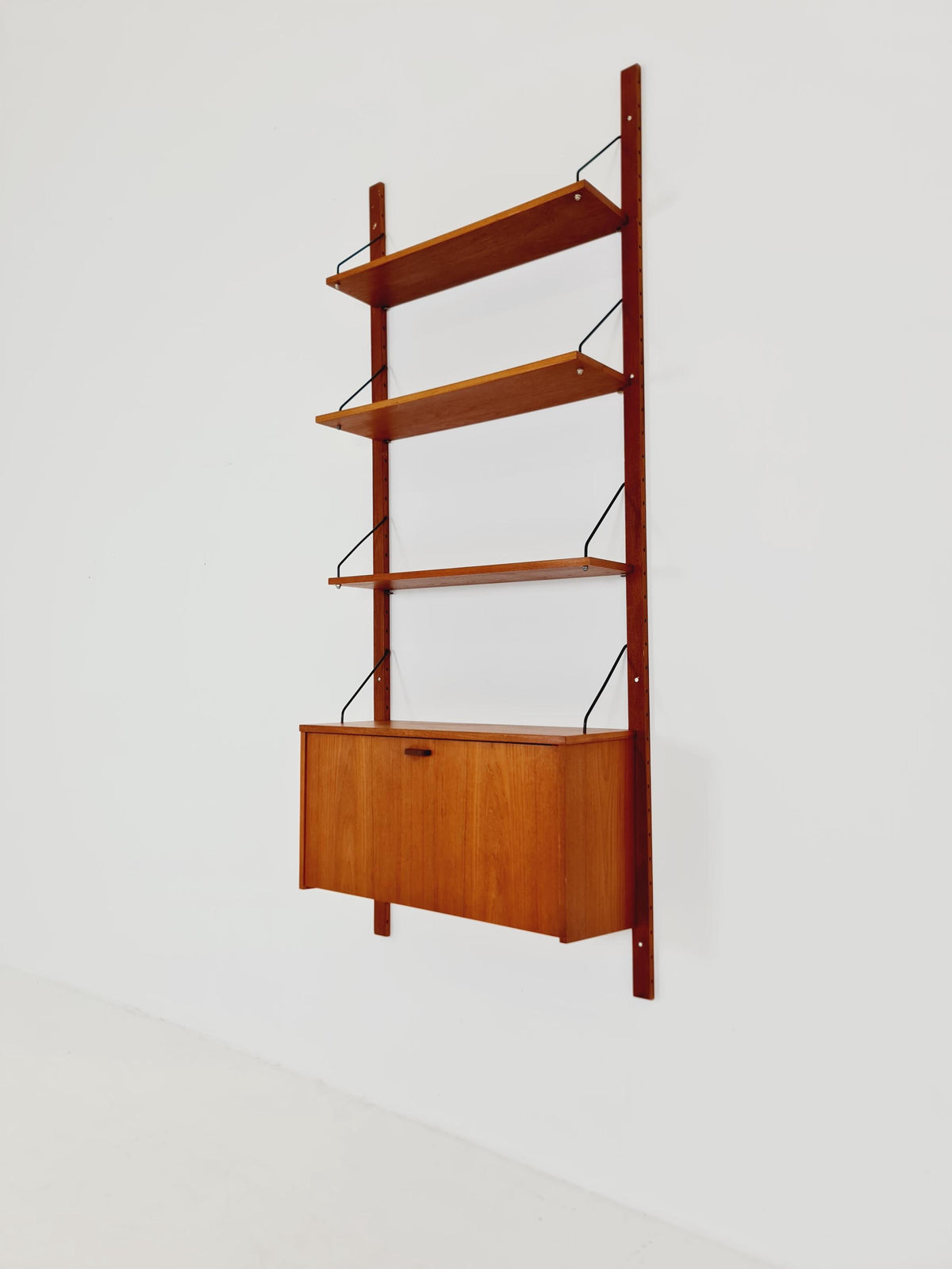 Mid century Danish Teak Wall Unit with Bar Cabinet , Denmark, 1960s