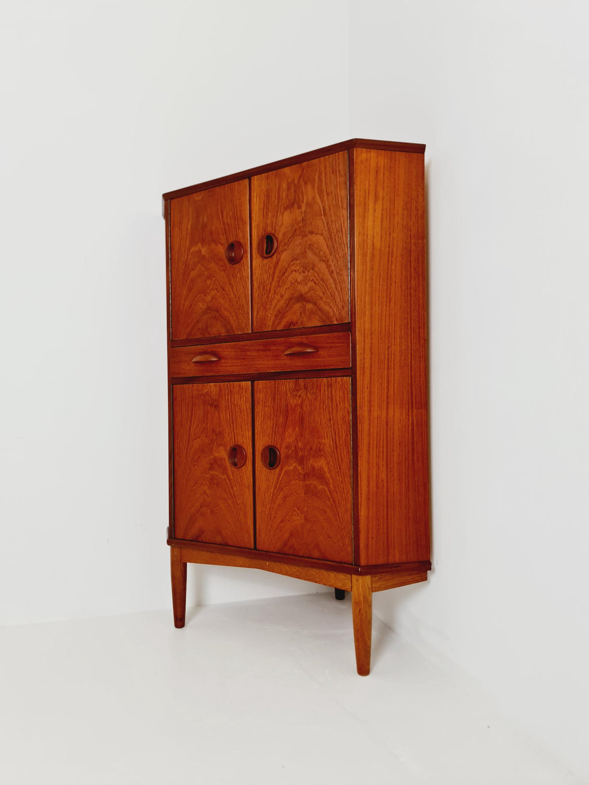 Mid Century Modern danish Drniks corner cabinet teak 1960s