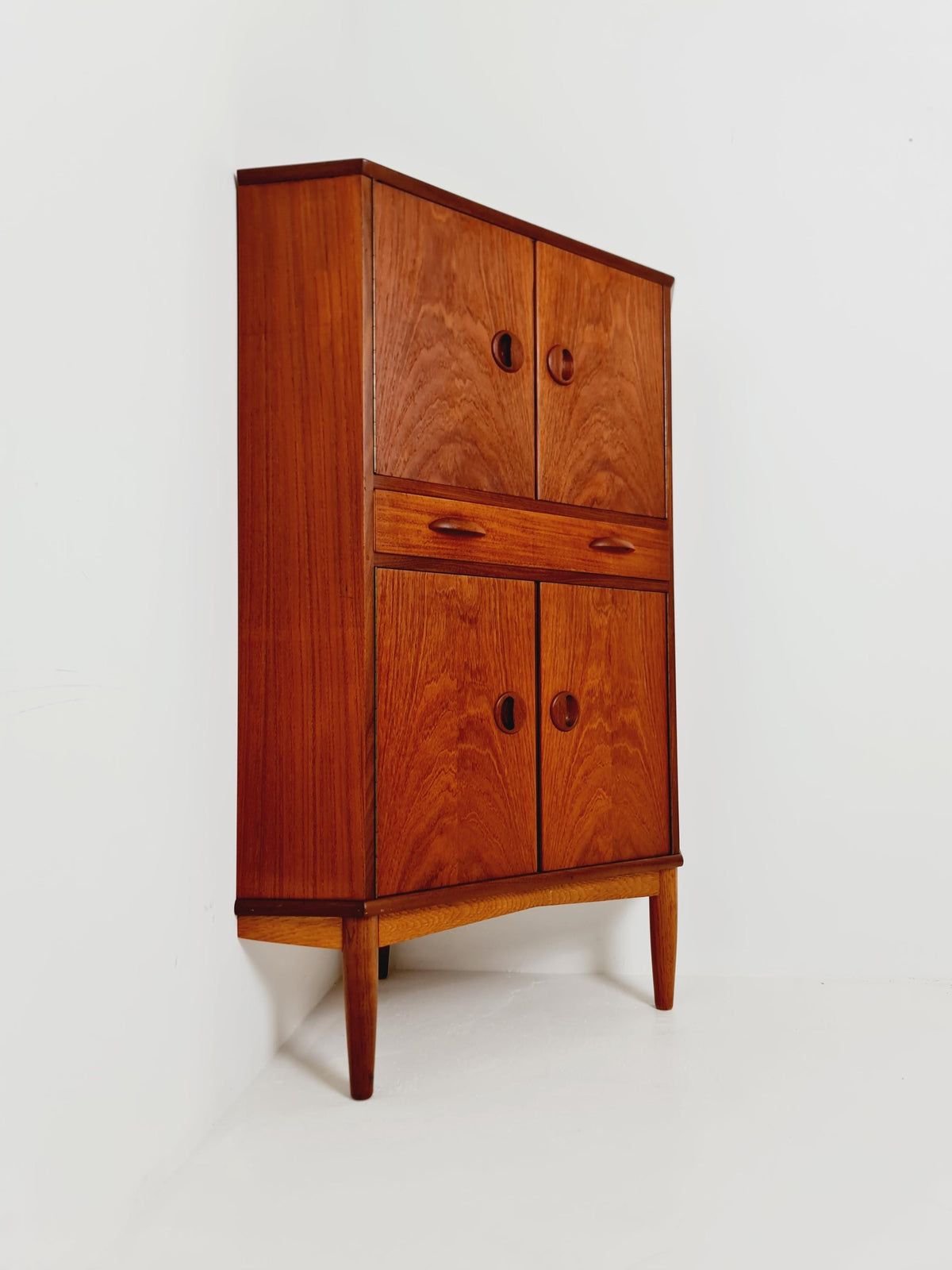 Mid Century Modern danish Drniks corner cabinet teak 1960s