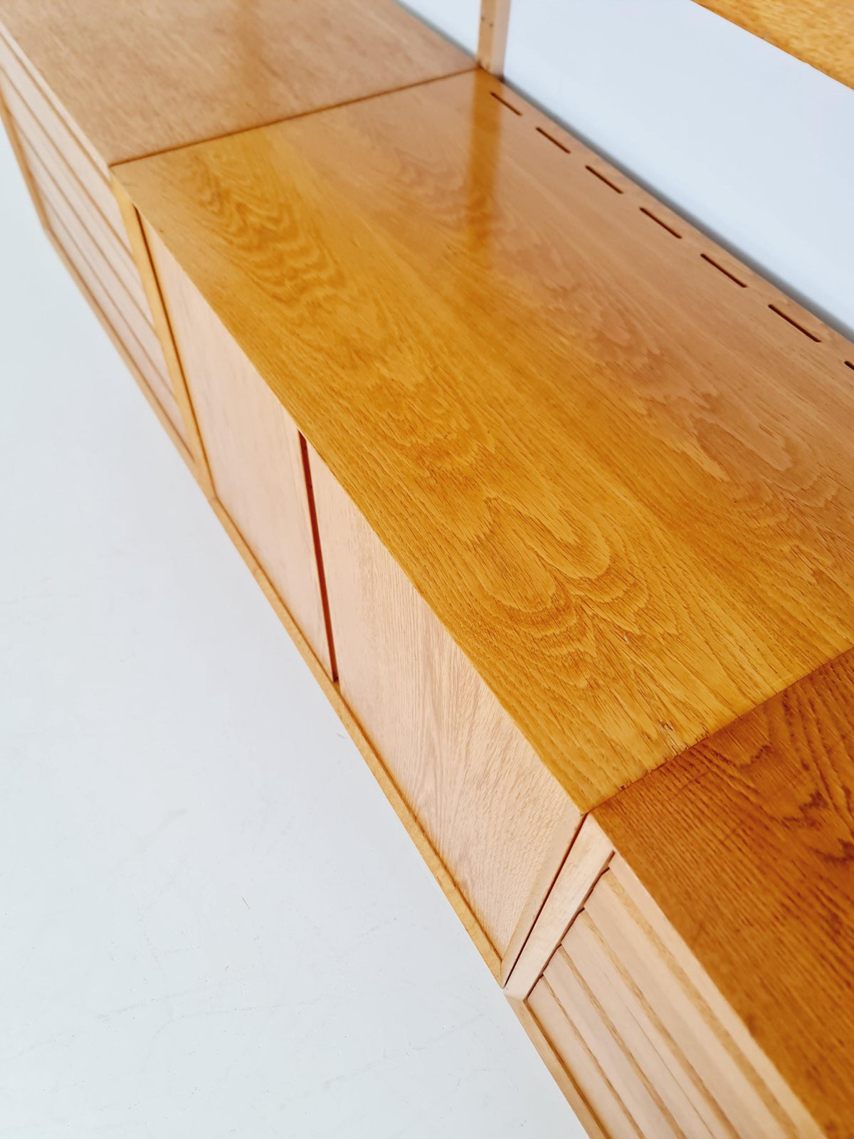 Big Mid century Danish Oak Wall Unit with 6 cabinets by Poul Cadovius for Cado, Denmark, 1960s