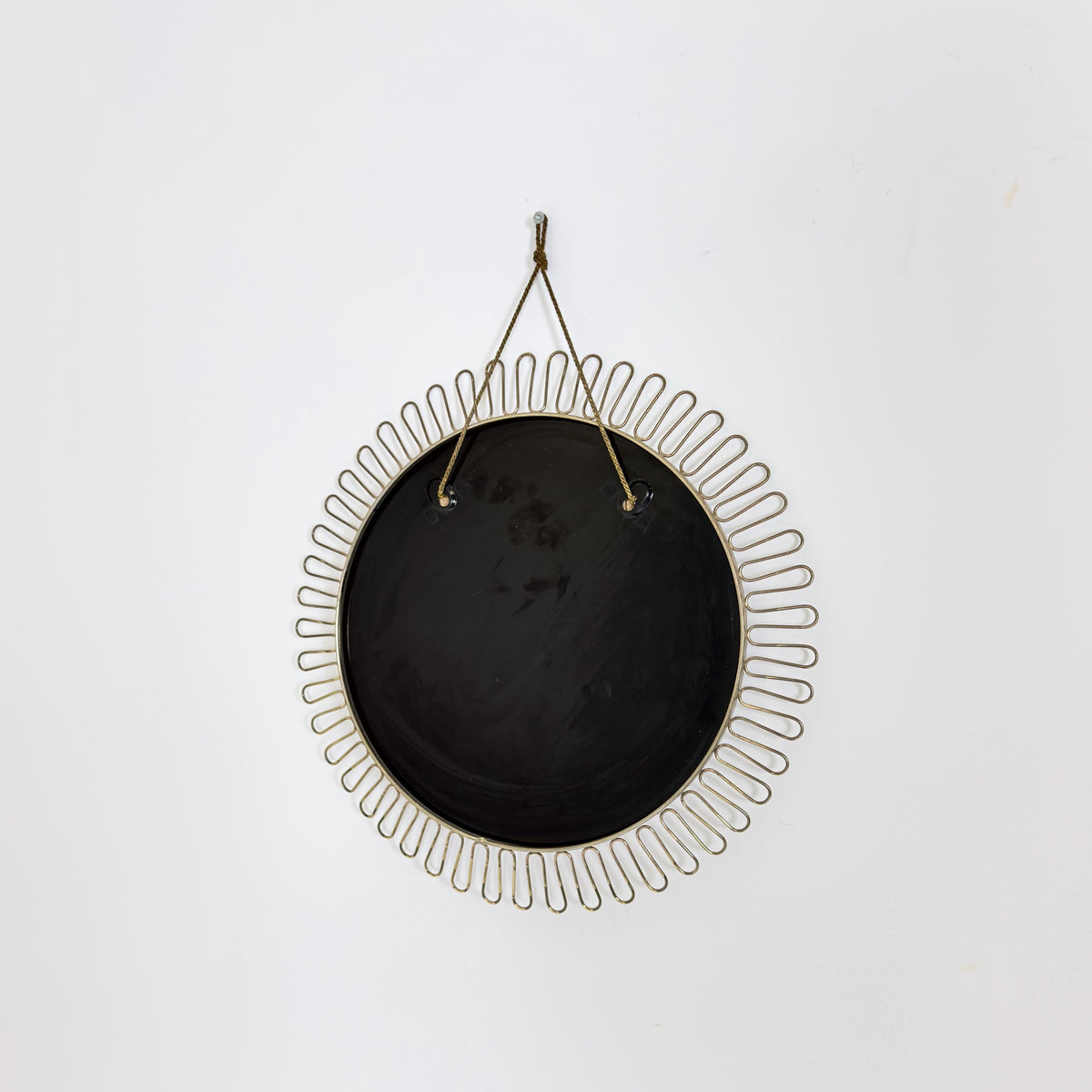 Mid-century wall mirror by Josef Frank Svenskt Tenn, Austria, Sweden, brass, 1960s