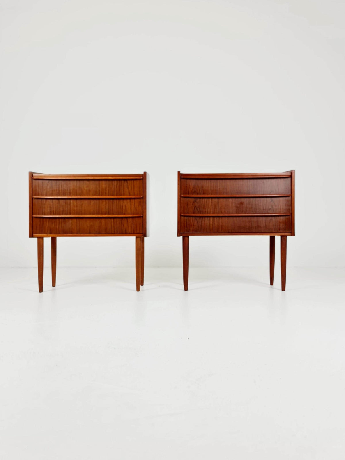 Mid century Danish teak side tables/ Bedside tables/ Nightstands, Denmark, 1960s, set of 2