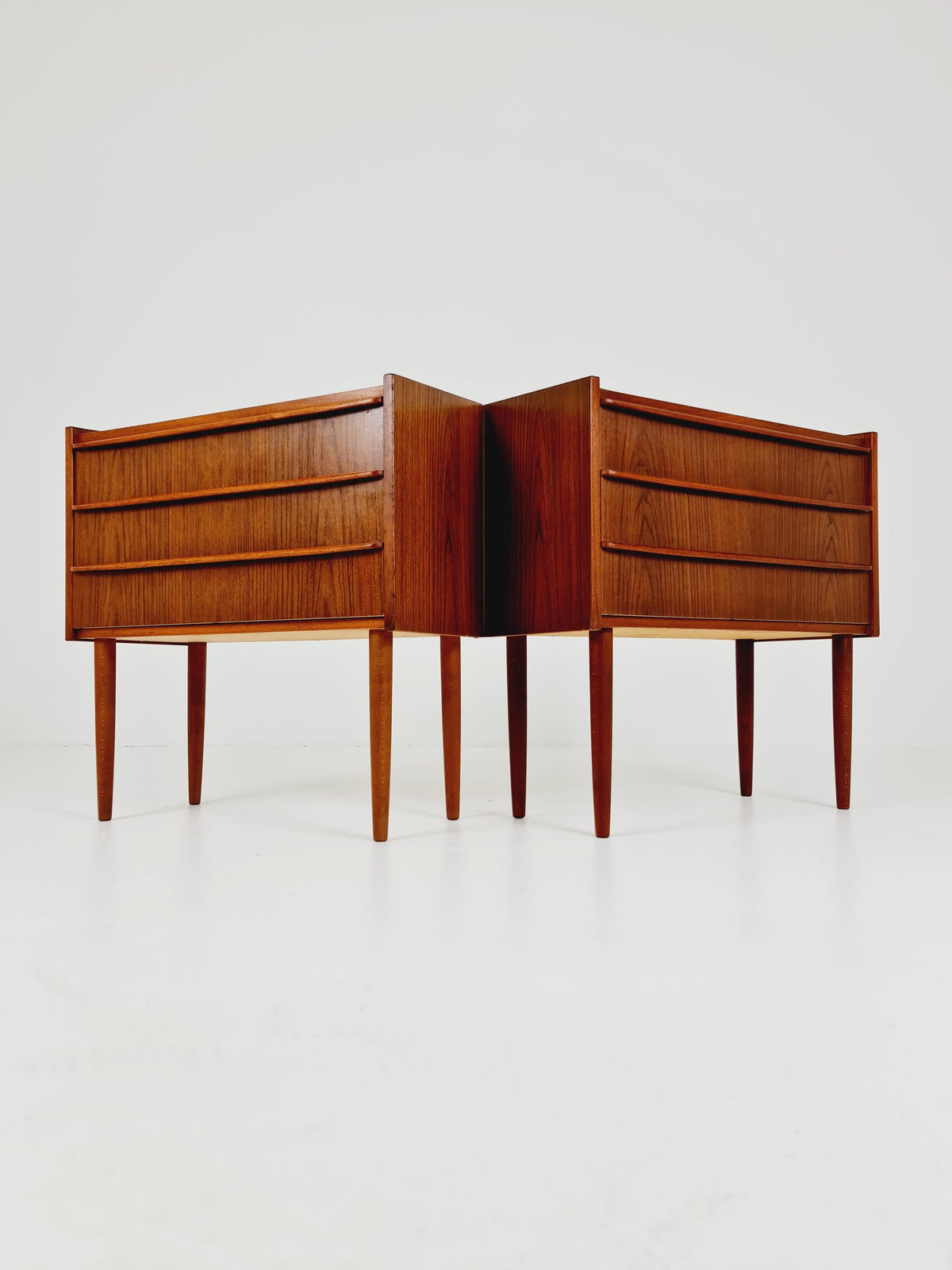 Mid century Danish teak side tables/ Bedside tables/ Nightstands, Denmark, 1960s, set of 2