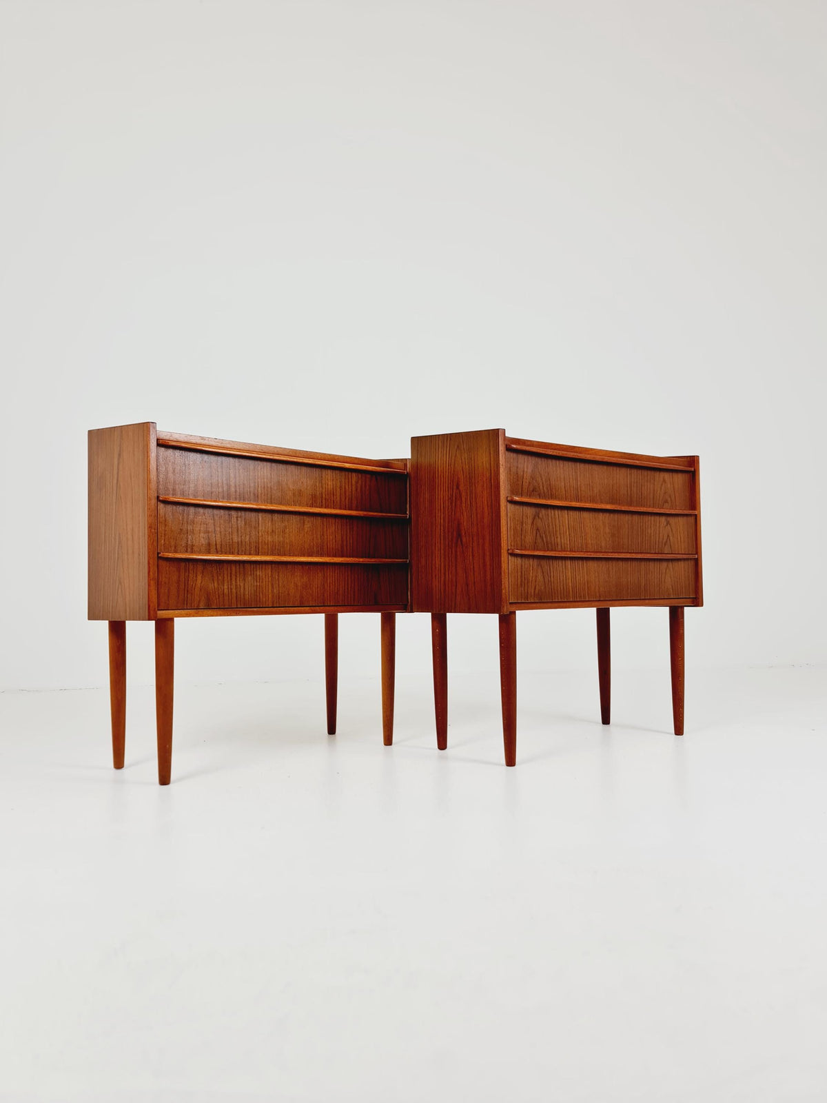 Mid century Danish teak side tables/ Bedside tables/ Nightstands, Denmark, 1960s, set of 2