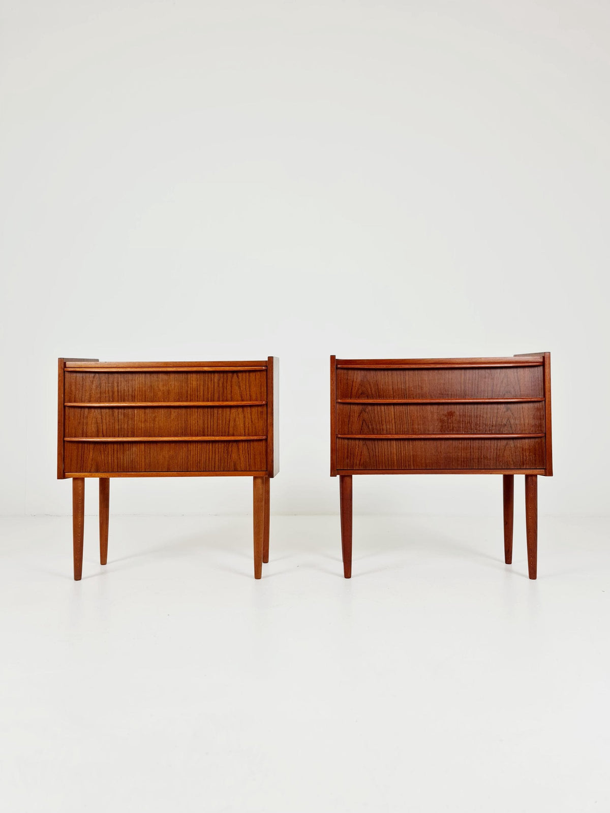 Mid century Danish teak side tables/ Bedside tables/ Nightstands, Denmark, 1960s, set of 2