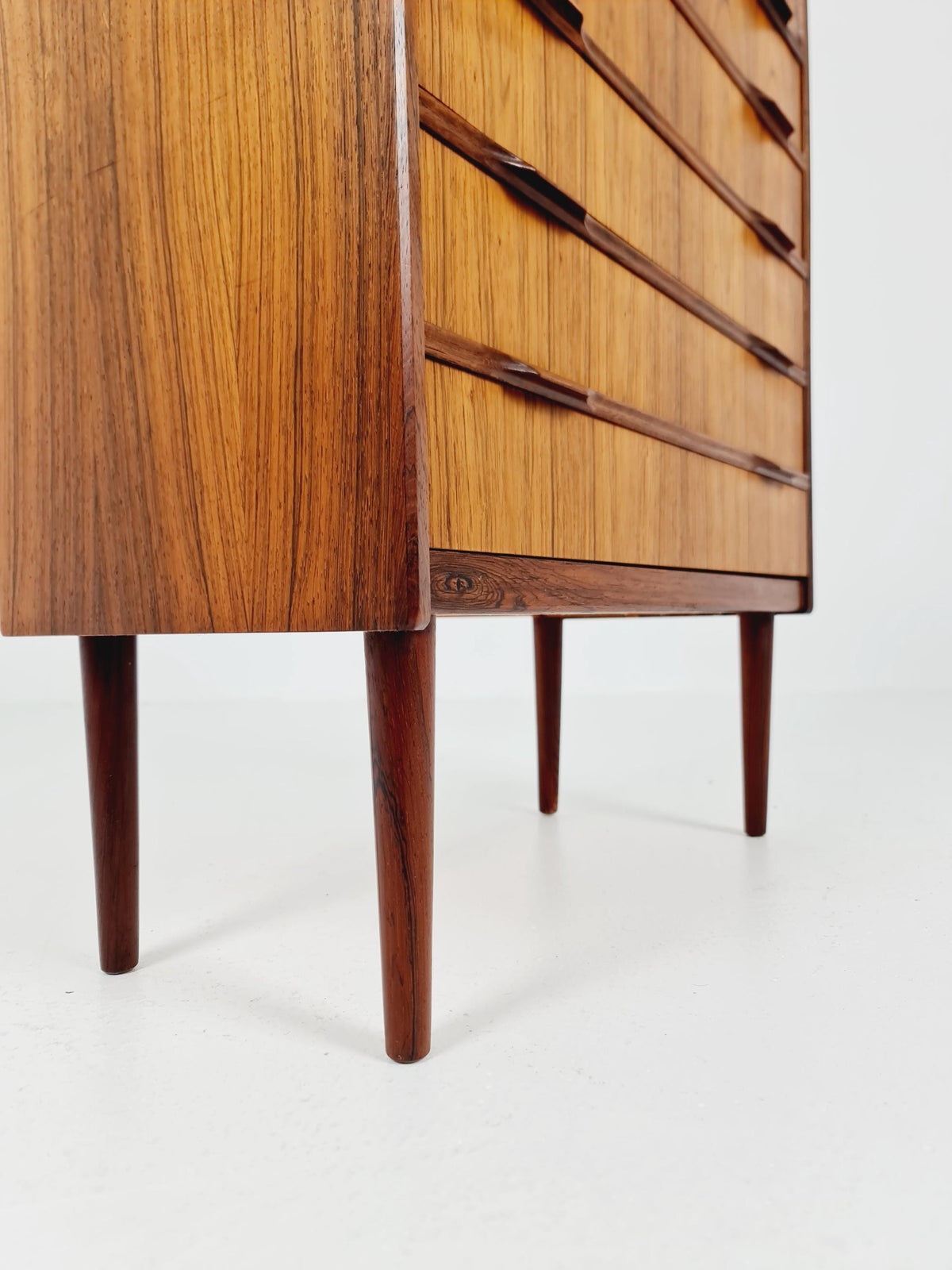 Midcentury danish Rosewood drawer dresser /5 drawers by Erling Torvits for Kund Nielsen Möbelfabrik , 1960s