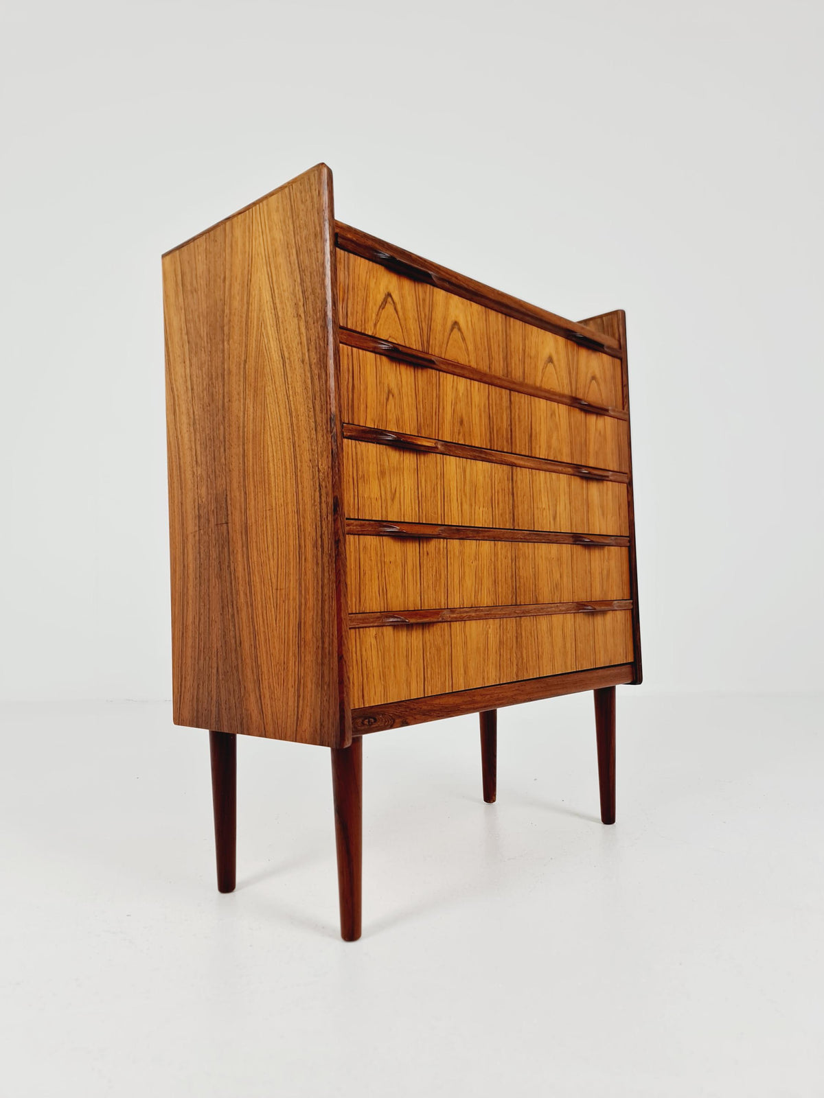 Midcentury danish Rosewood drawer dresser /5 drawers by Erling Torvits for Kund Nielsen Möbelfabrik , 1960s